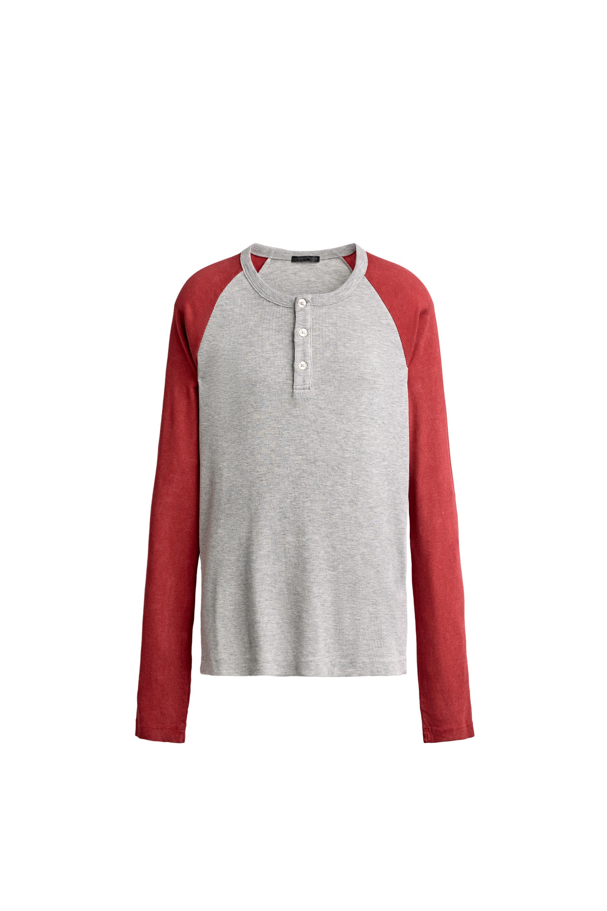 ФУТБОЛКА SLIM FIT КОЛОР-БЛОК — ZARA
