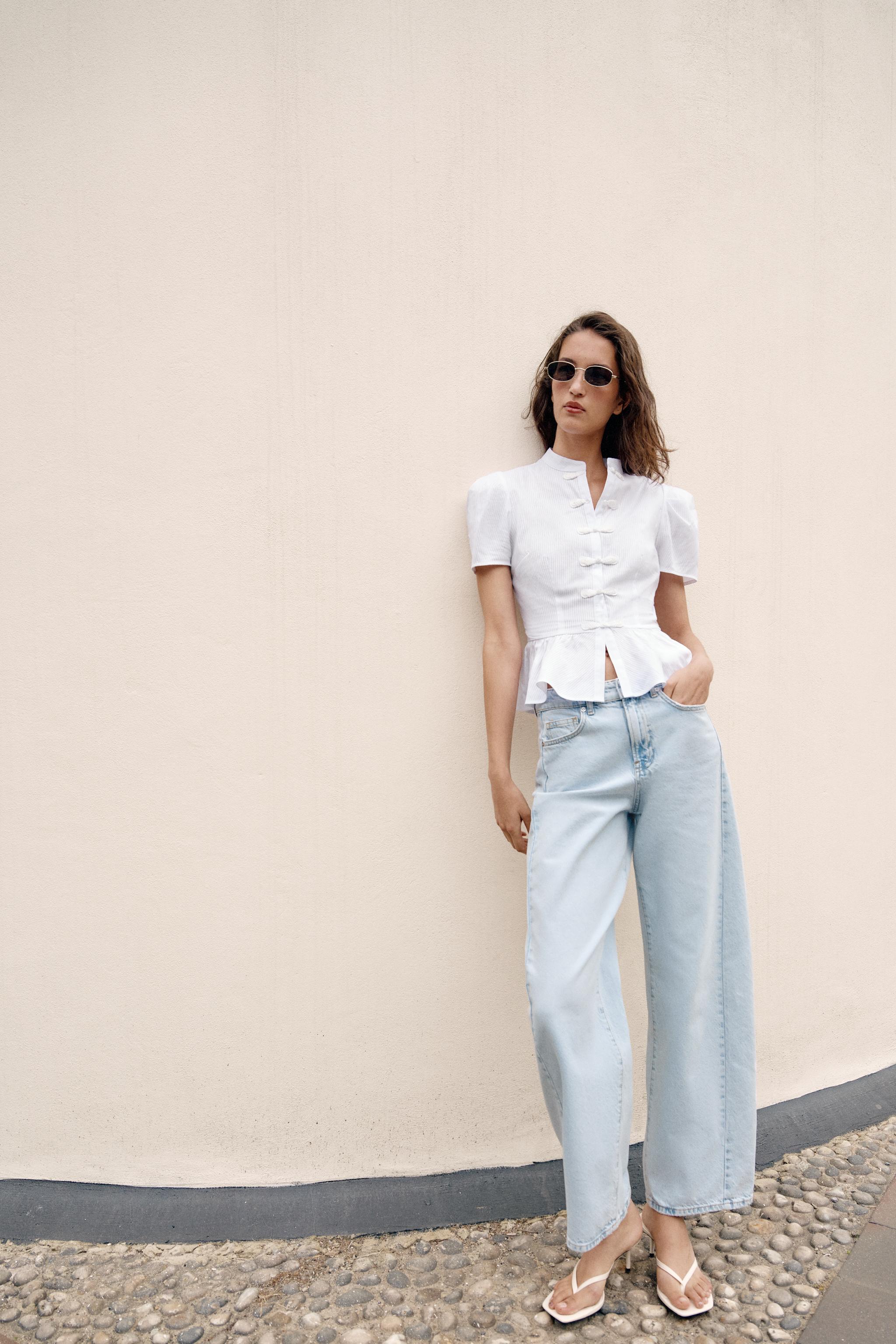 Джинсы Z1975 силуэта "бочонок" с высокой посадкой — ZARA