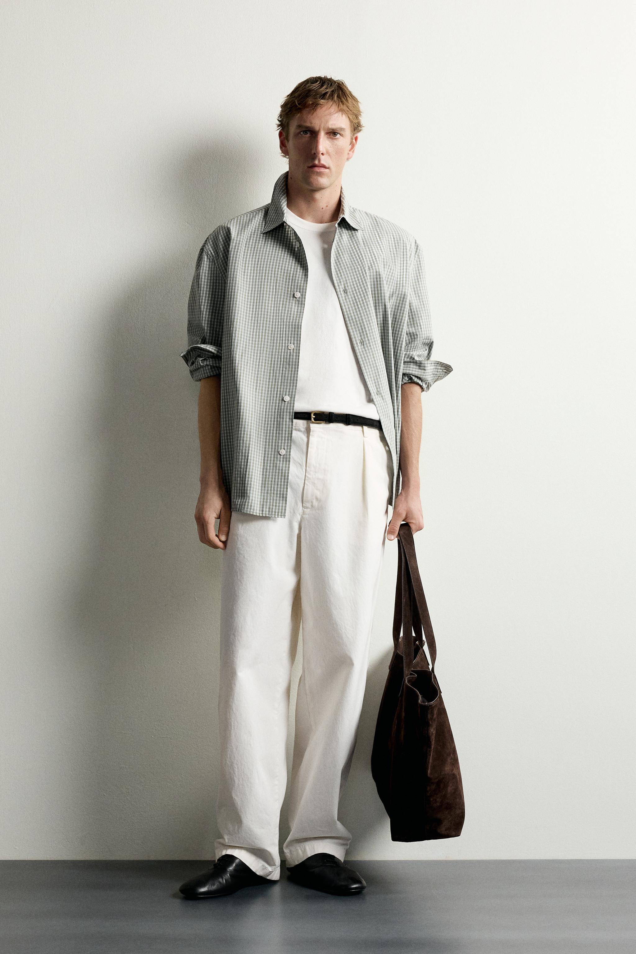 РУБАШКА RELAXED FIT В КЛЕТКУ — ZARA
