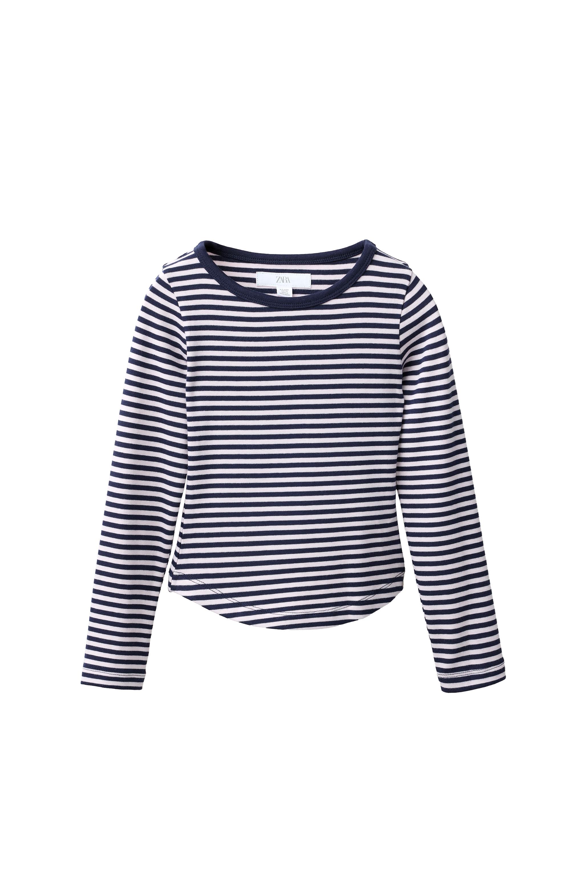 STRIPED T-SHIRT MODAL BLEND — ZARA