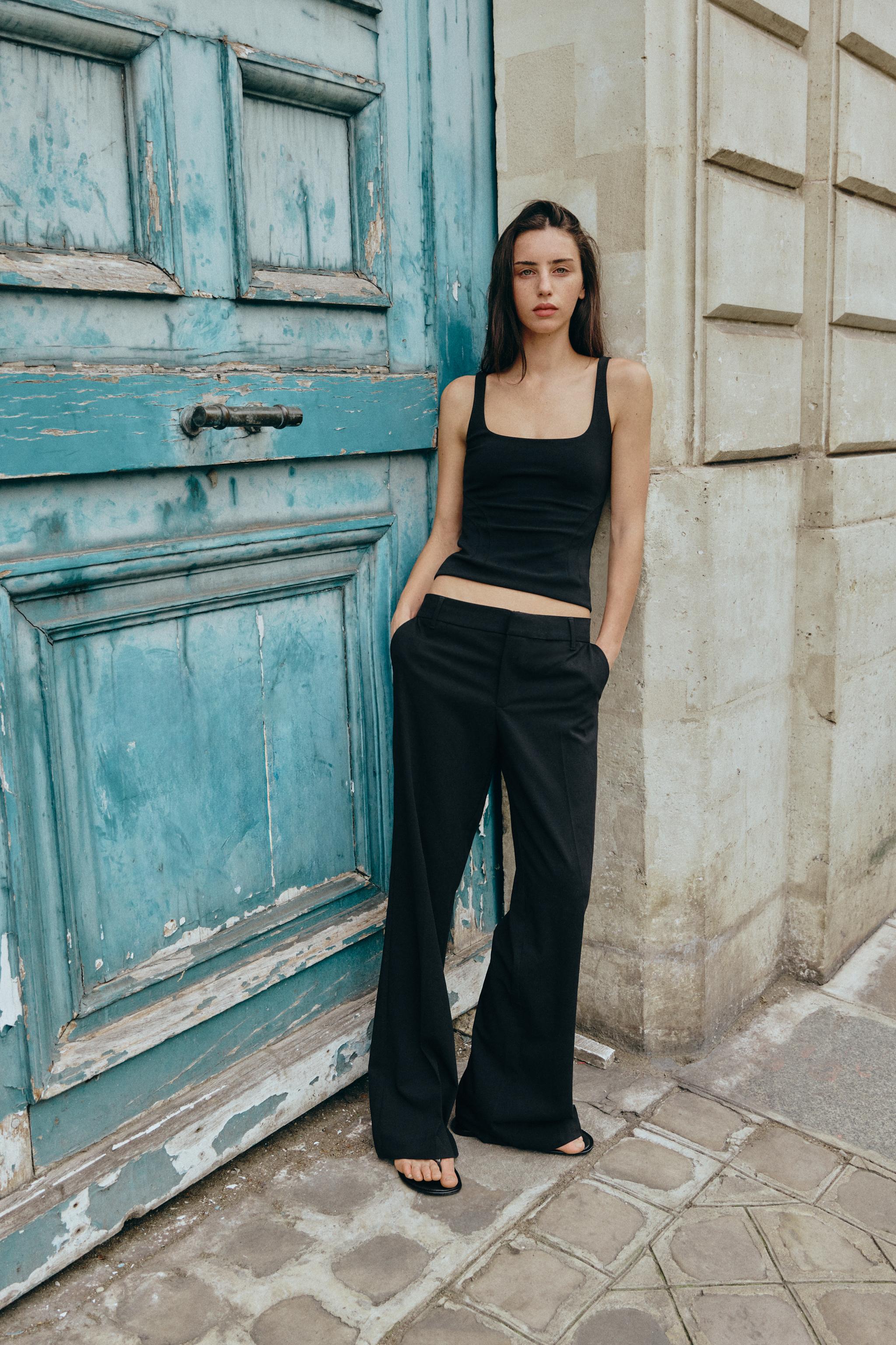 Топ с эффектом корсета из эластичной ткани — ZARA