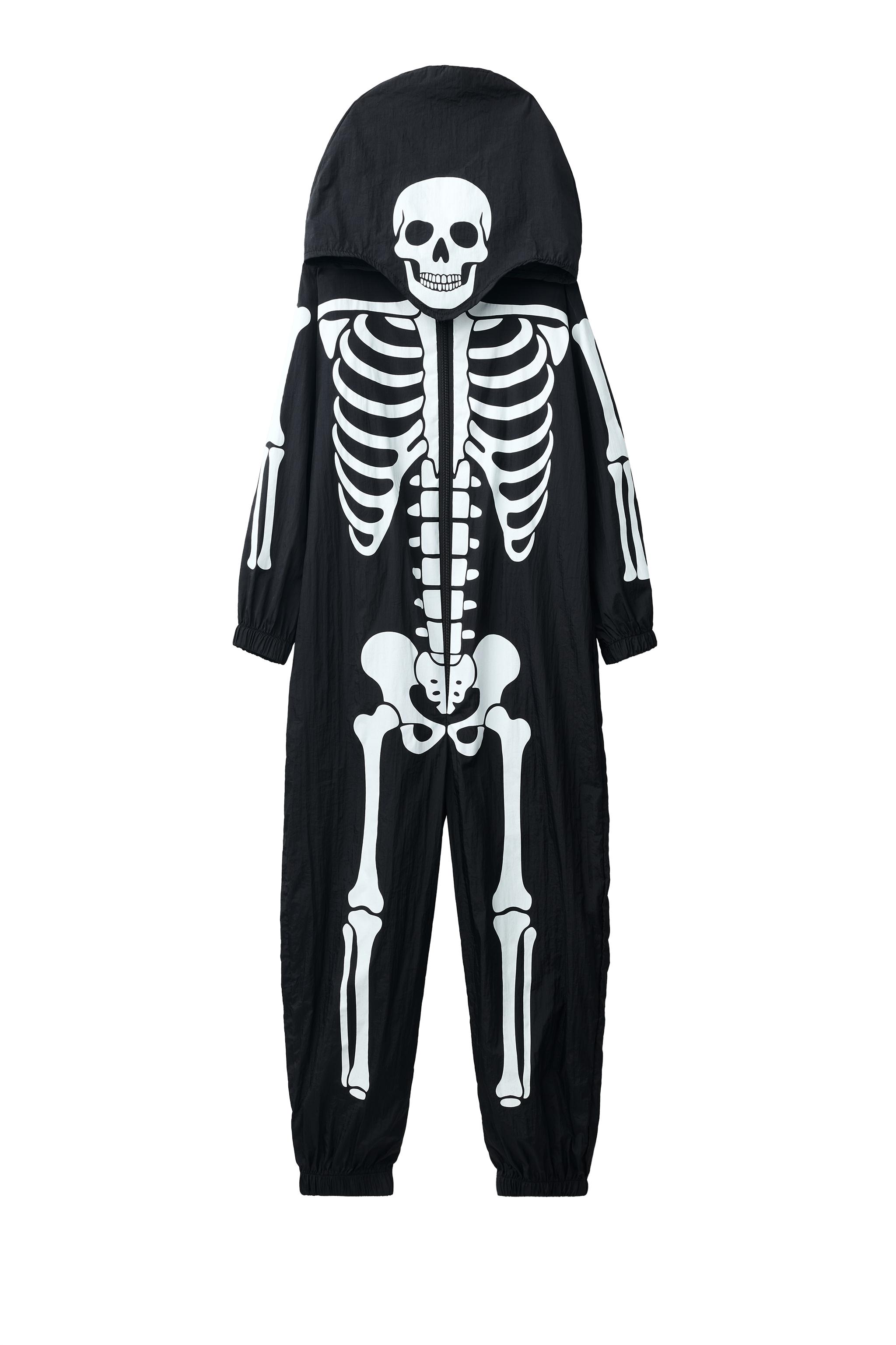 GLOW-IN-THE-DARK SKELETON JUMPSUIT COSTUME — ZARA