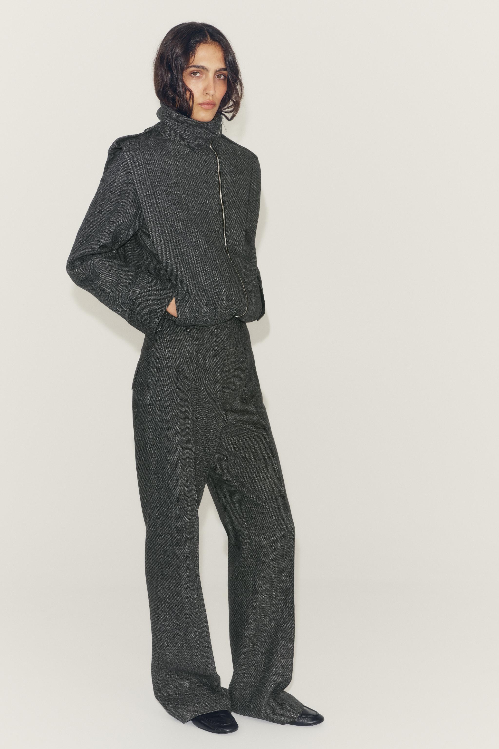 Брюки ZW COLLECTION с широкими штанинами и высокой посадкой — ZARA