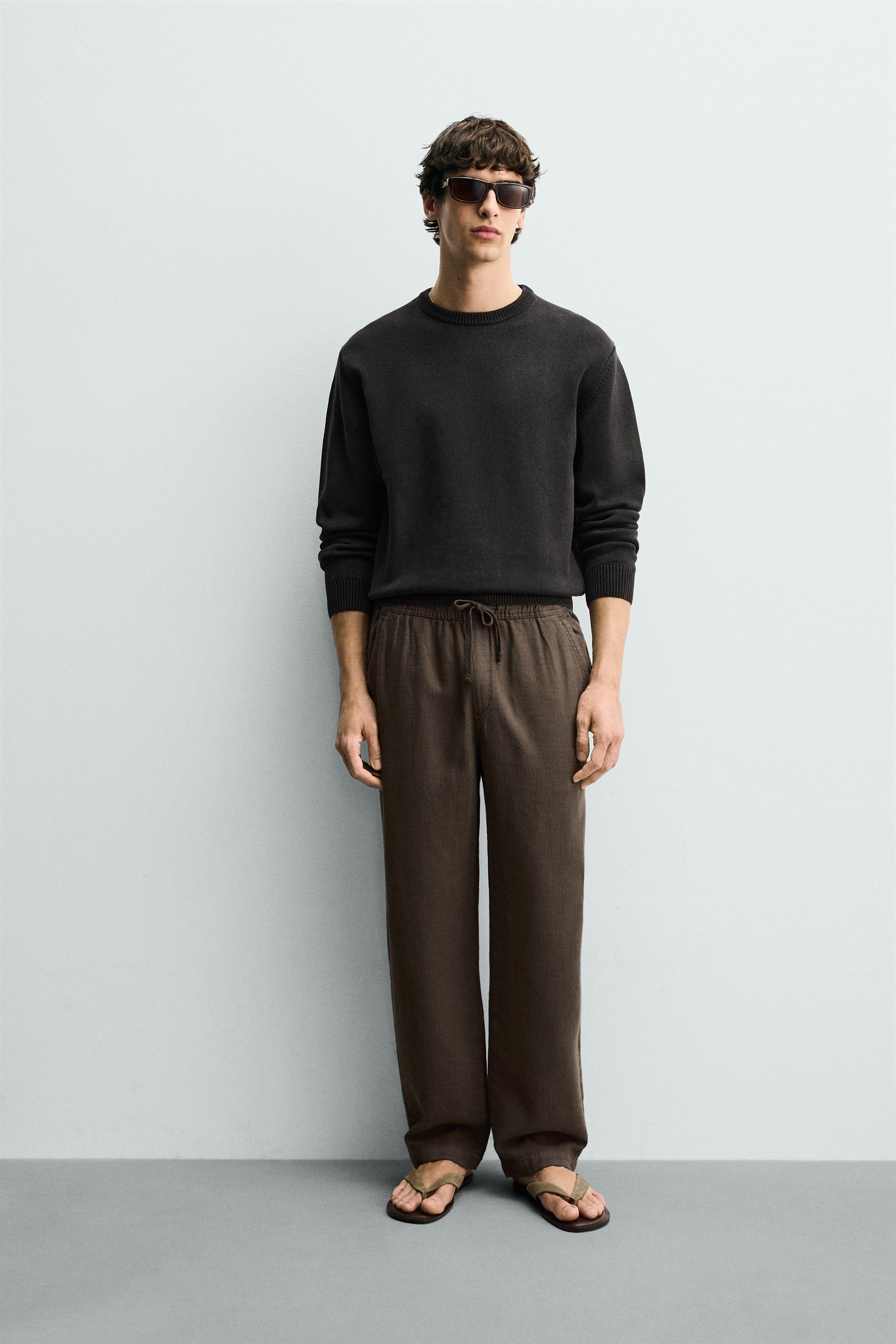 Фактурные брюки свободного кроя — ZARA