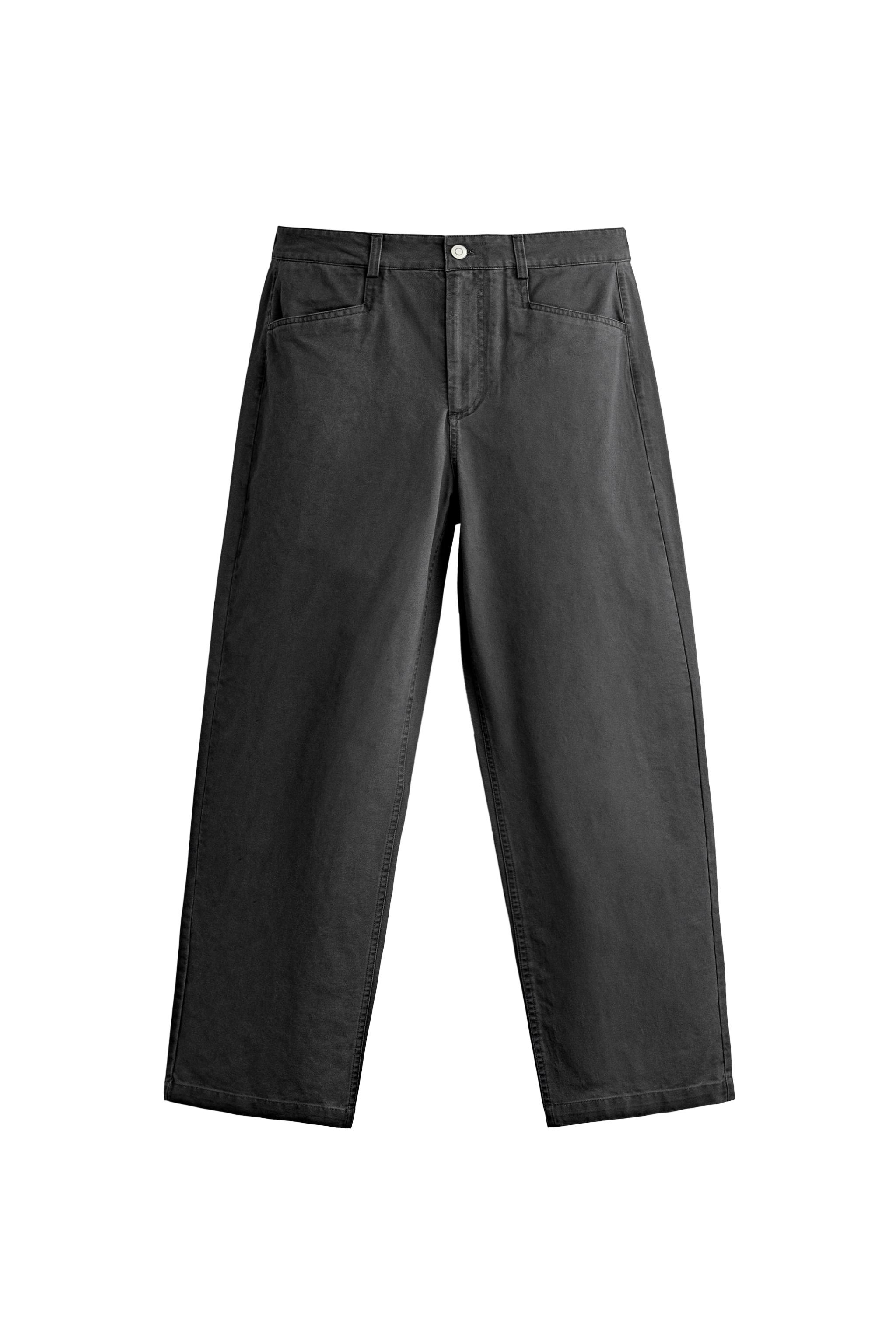 Чиносы с прямыми штанинами из выстиранной ткани — ZARA