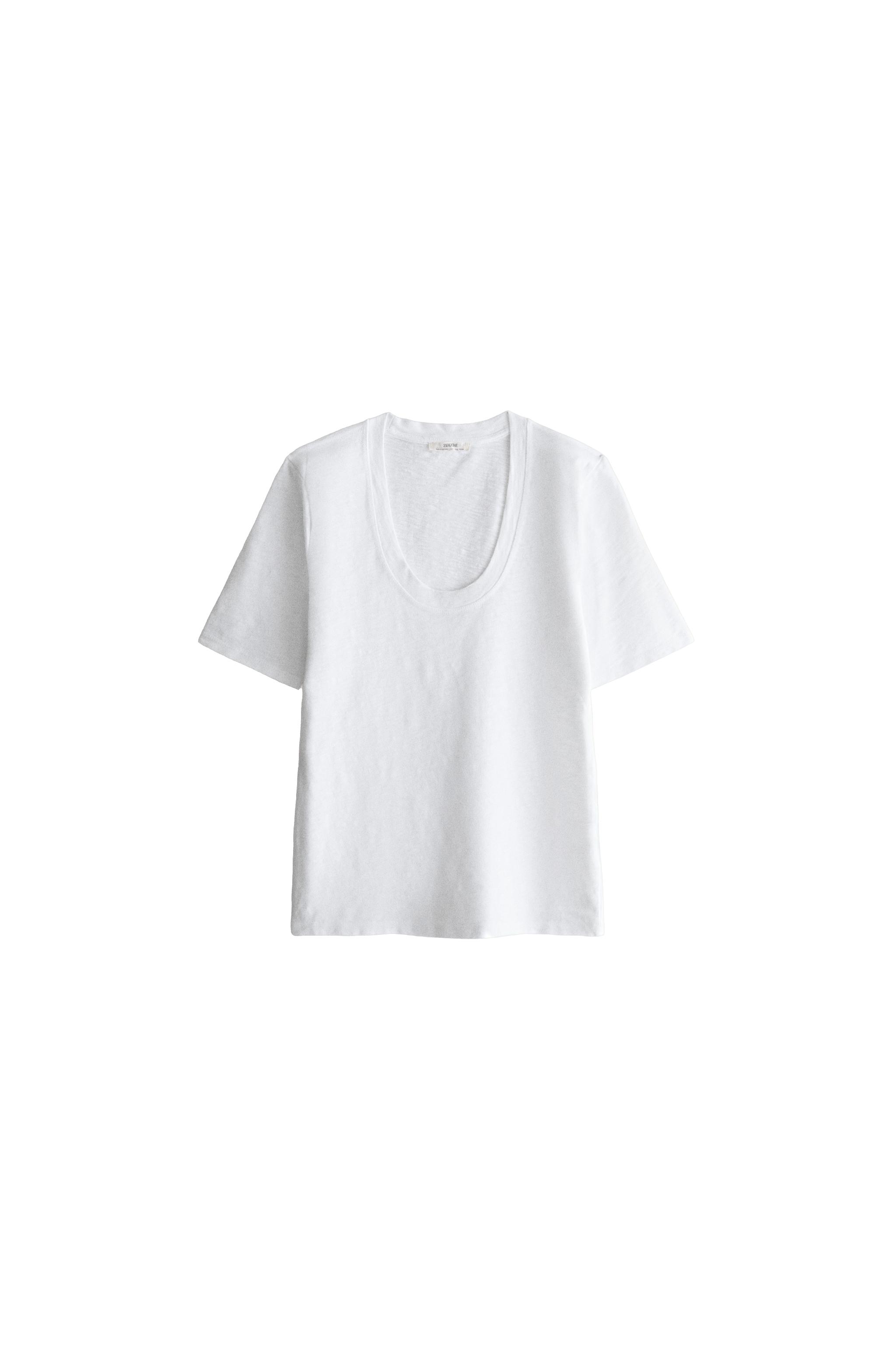 ФУТБОЛКА ИЗ ХЛОПКА С КОРОТКИМИ РУКАВАМИ — ZARA
