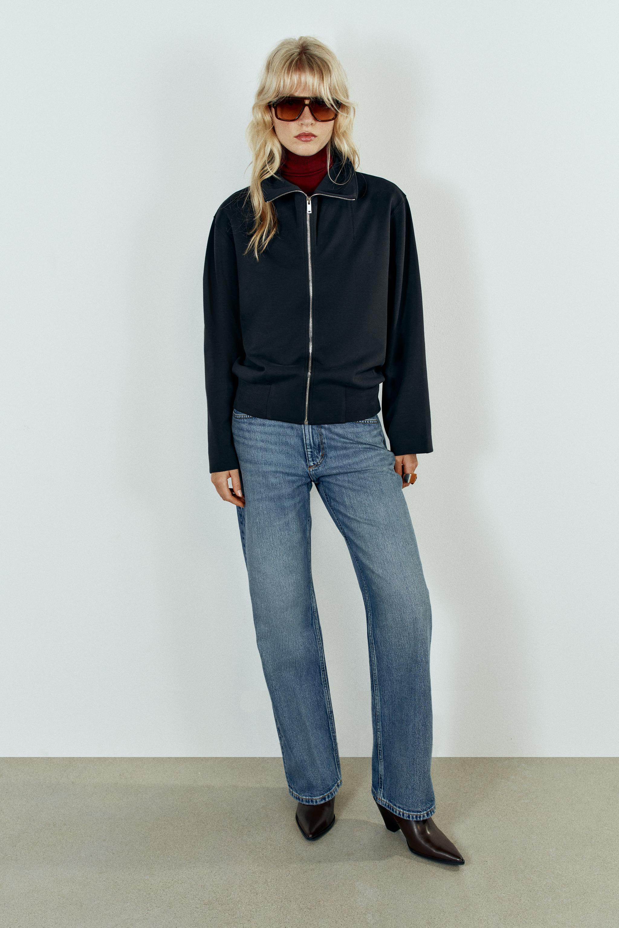 Бомбер-свитшот из интерлока — ZARA