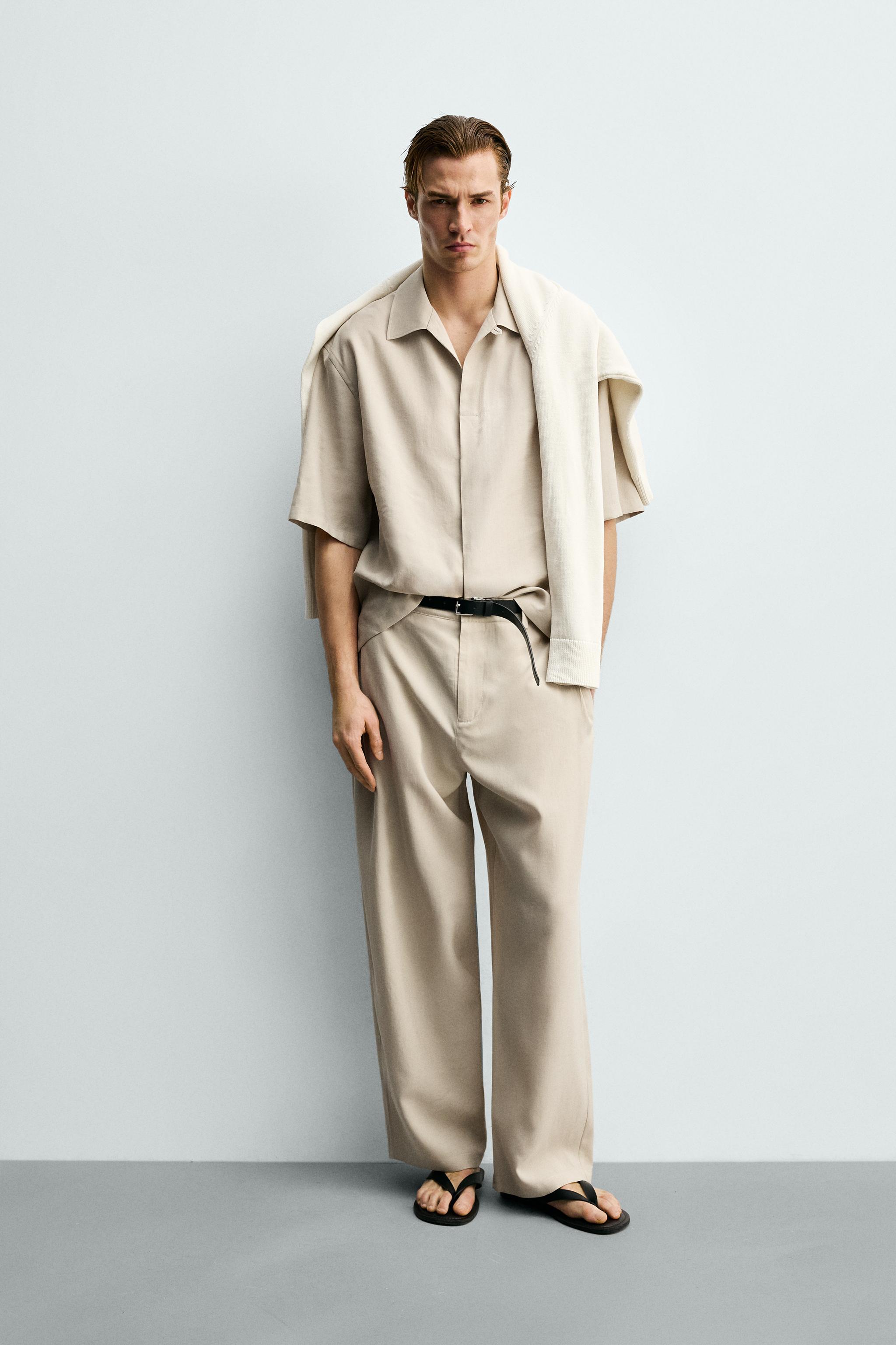Рубашка свободного кроя из струящейся ткани — ZARA