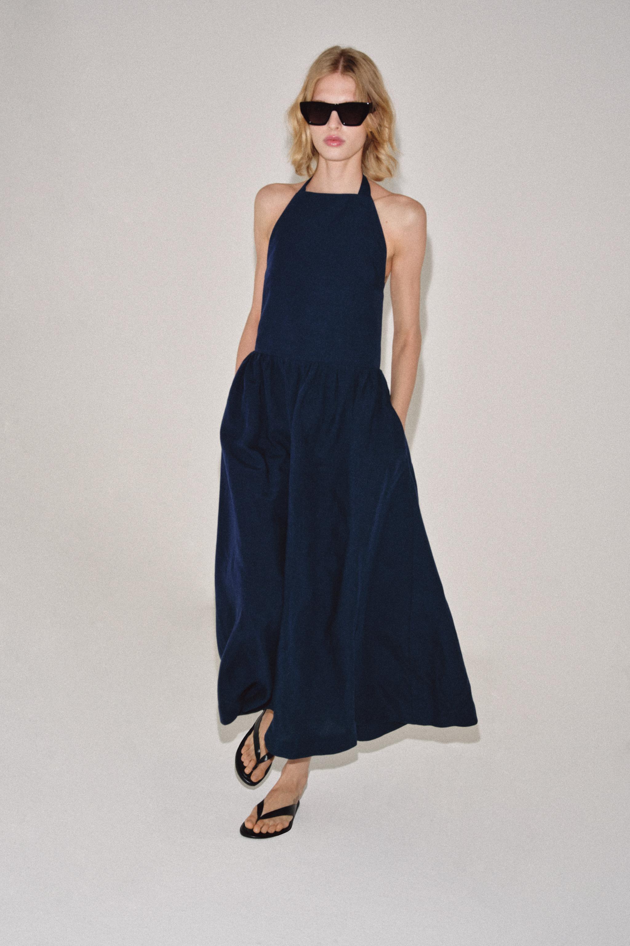 Платье ZW COLLECTION с воротником-халтер — ZARA