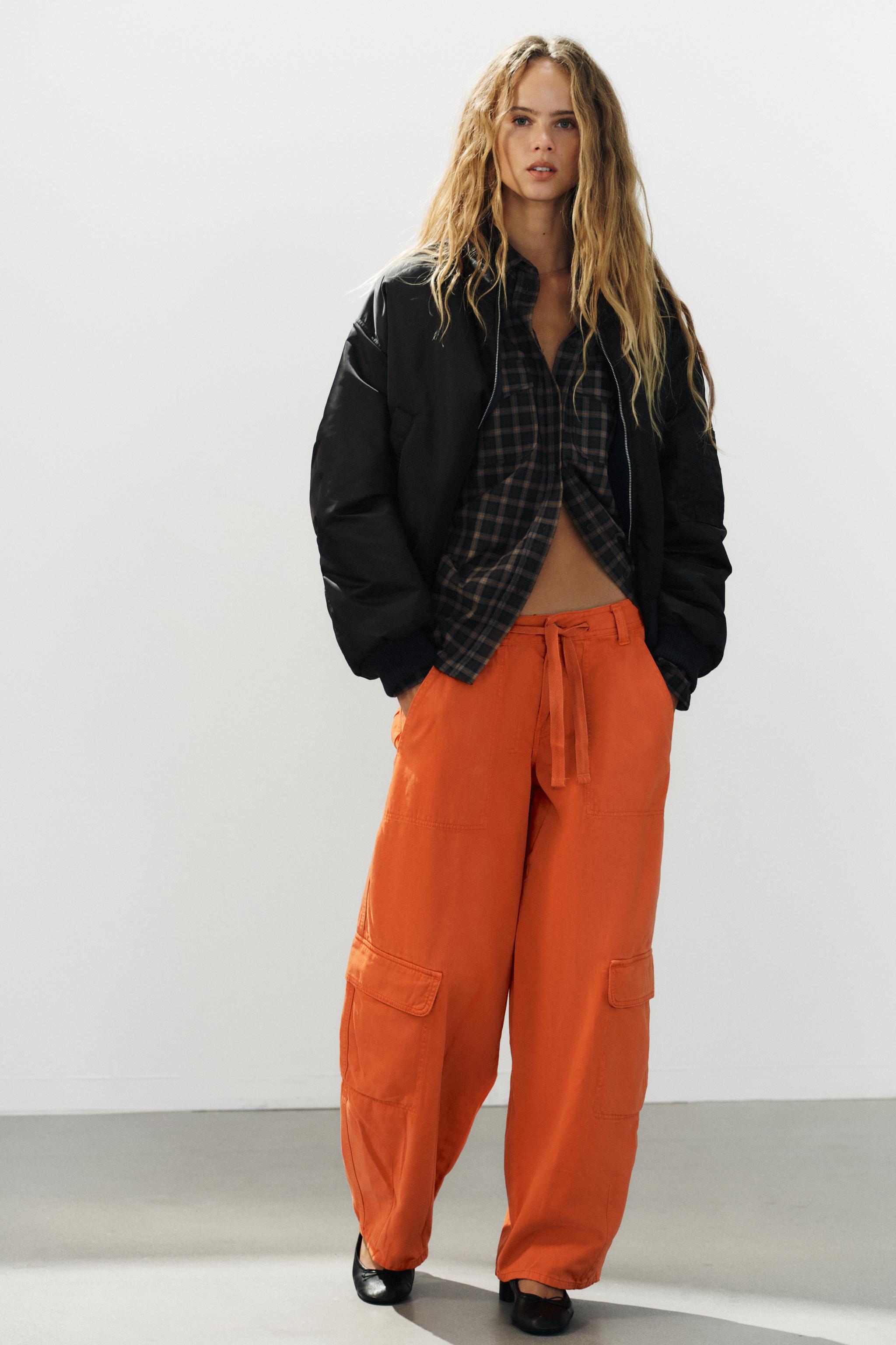 Брюки карго оверсайз — ZARA