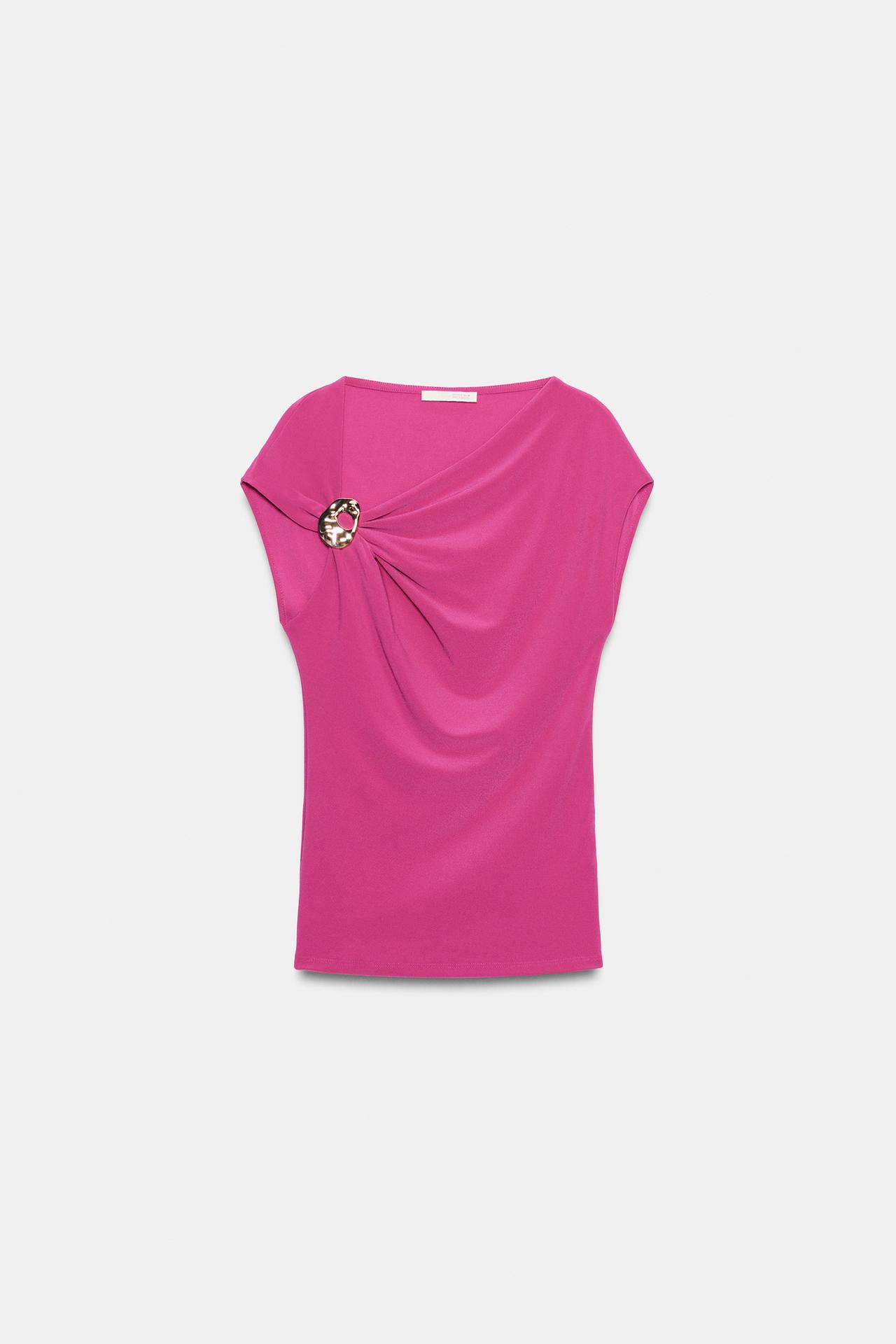 Топ DRAPED WITH METALLIC DETAIL