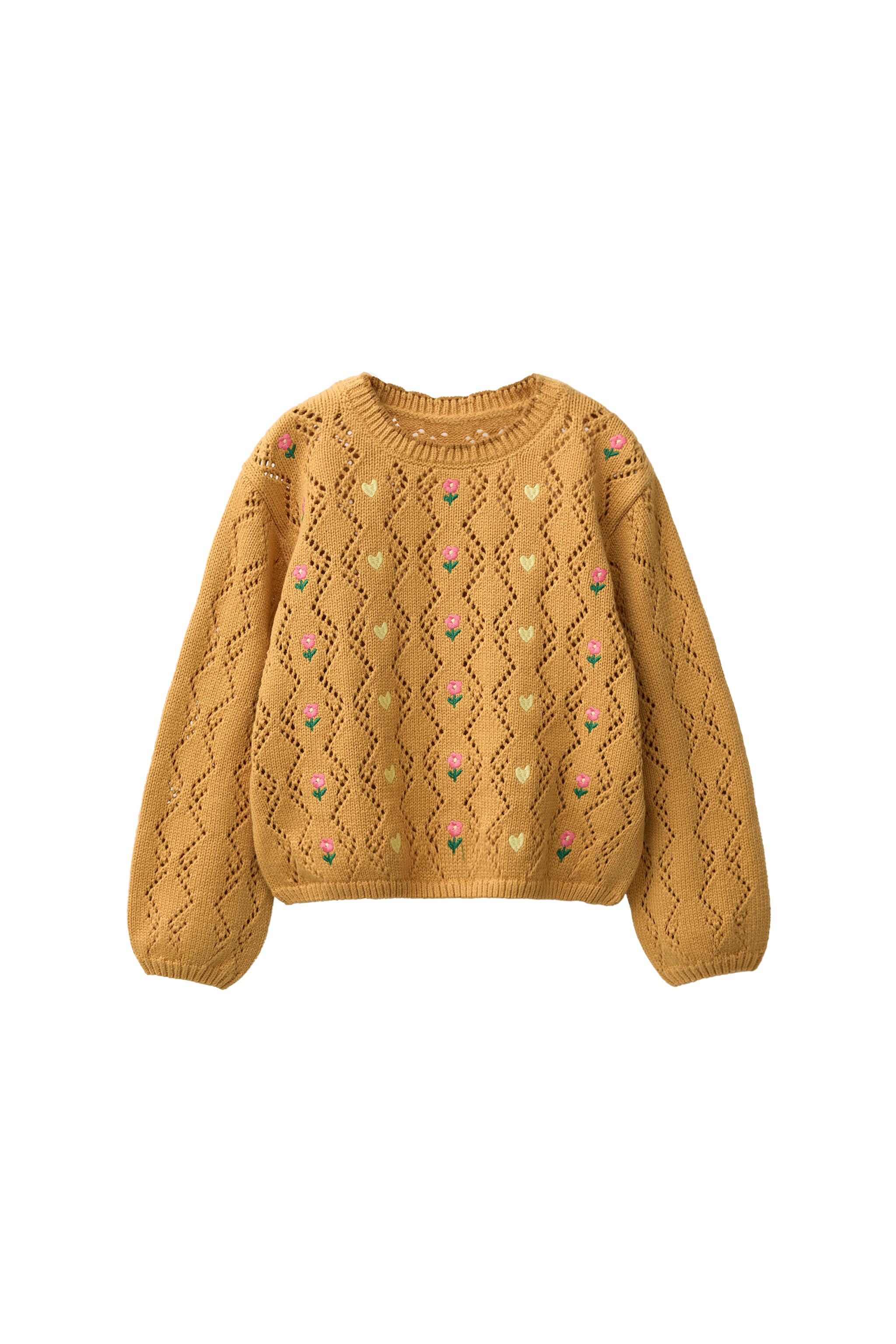 АЖУРНЫЙ ДЖЕМПЕР С ВЫШИВКОЙ — ZARA