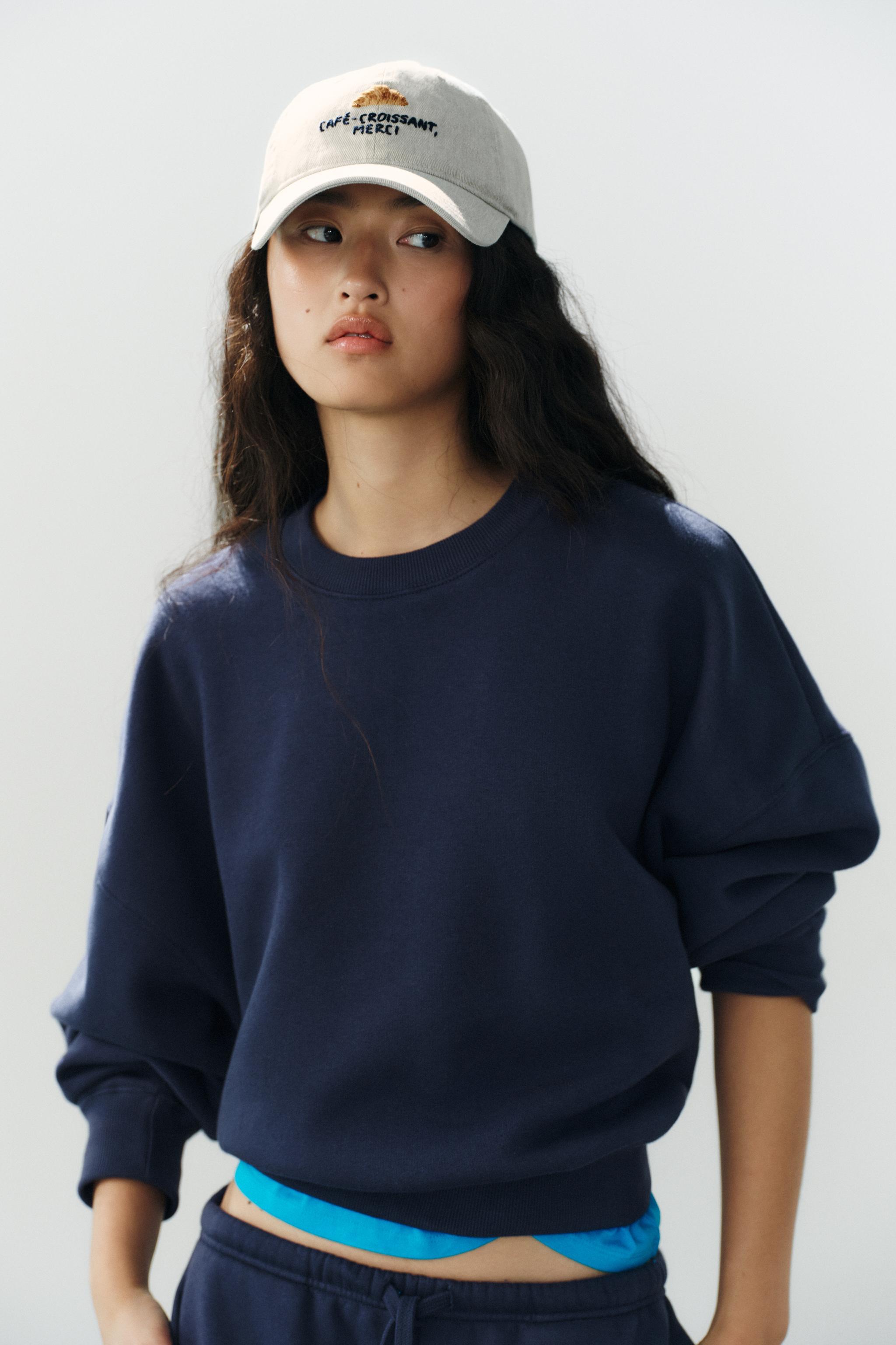 КЕПКА ИЗ ТВИЛА С ВЫШИВКОЙ CROISSANT — ZARA