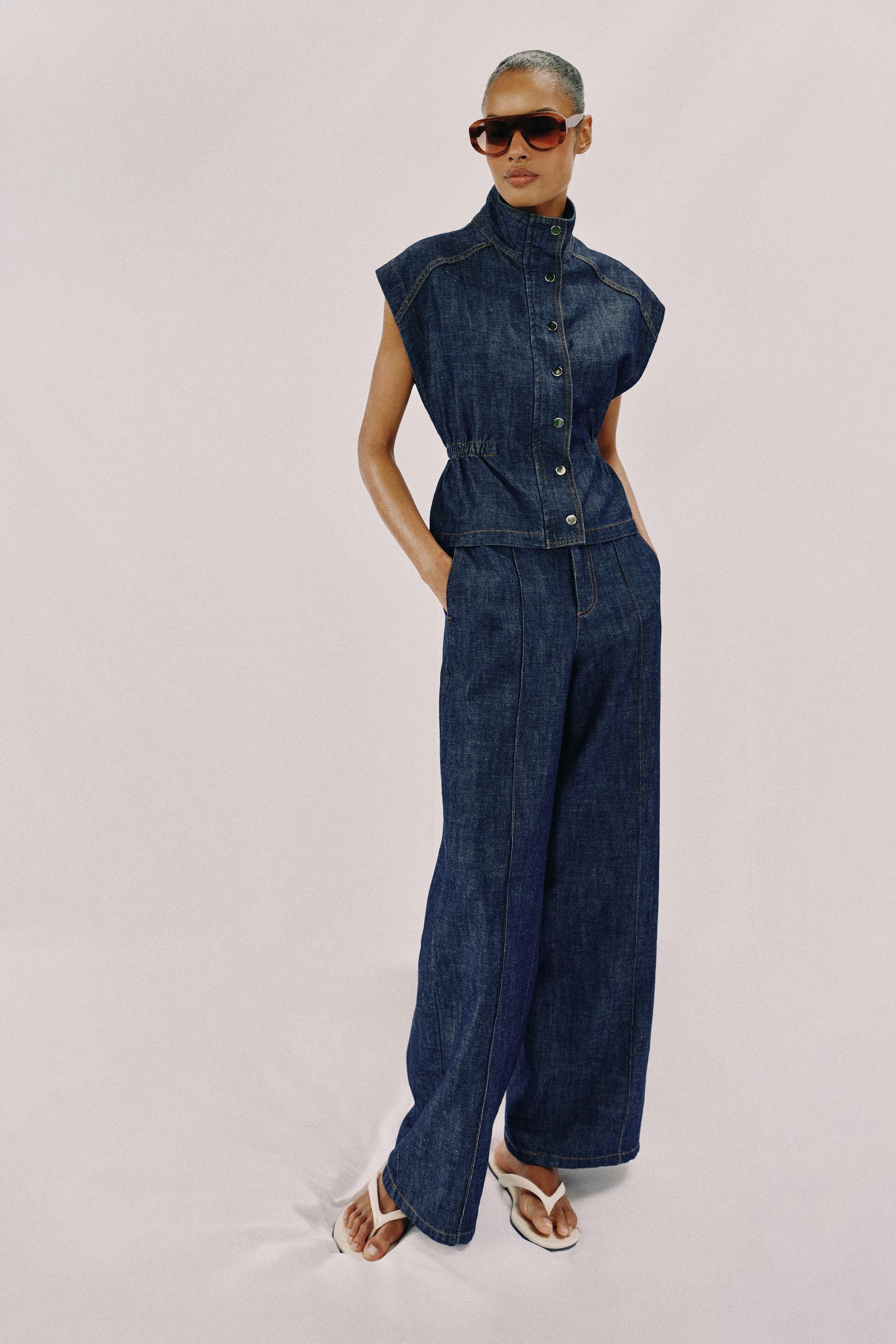 ЖИЛЕТ ИЗО ЛЬНА С ЭЛАСТИЧНОЙ ТАЛИЕЙ — ZARA