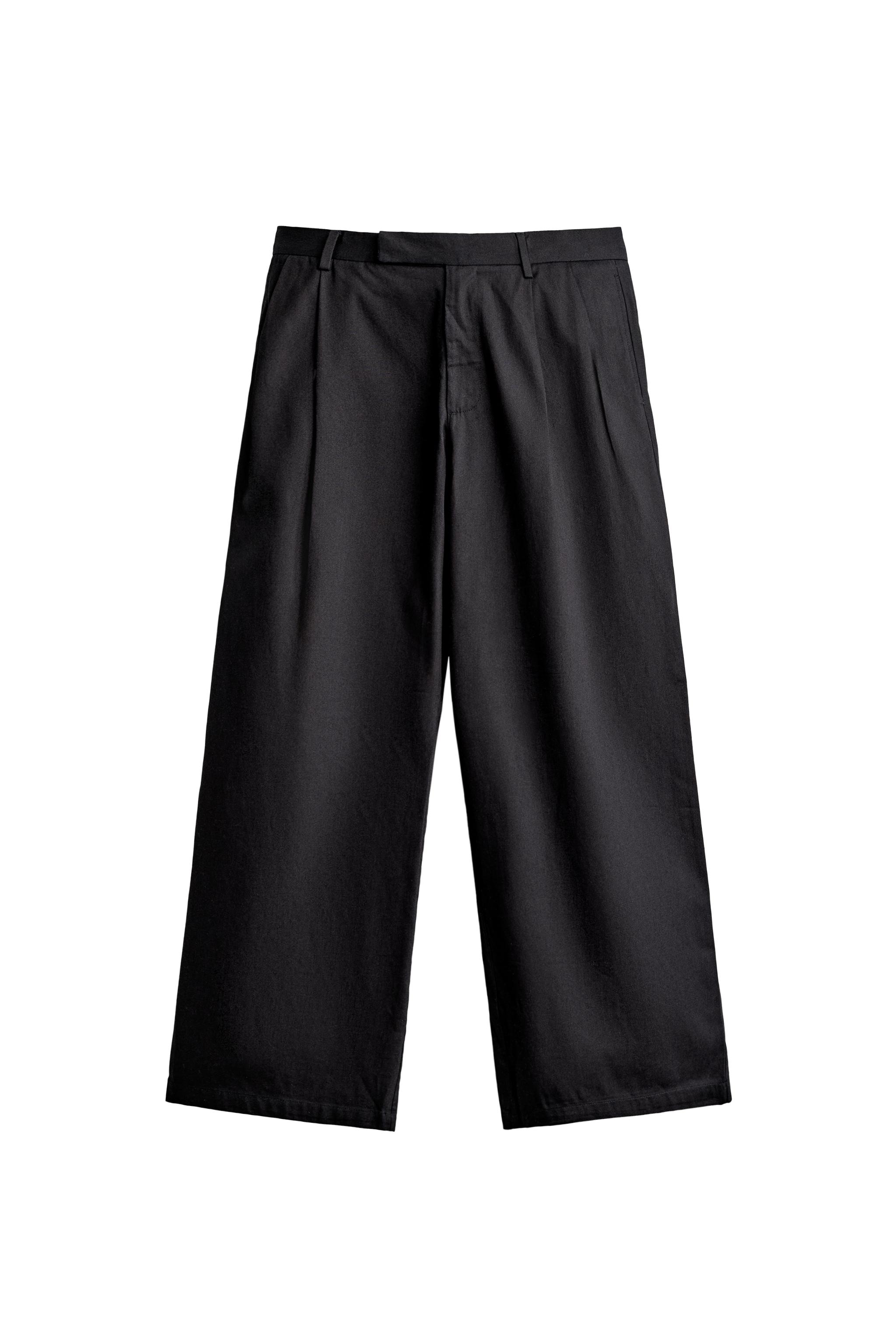 Брюки свободного кроя в складку — ZARA