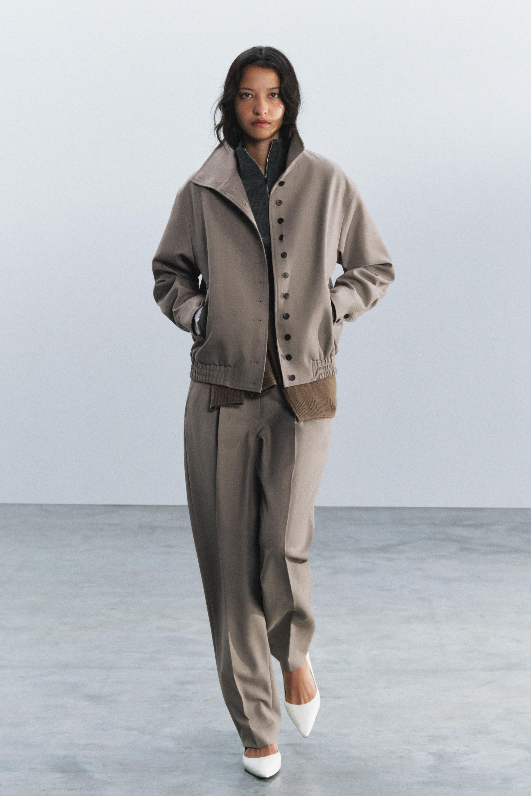 ZW COLLECTION WOOL BLEND JACKET — ZARA