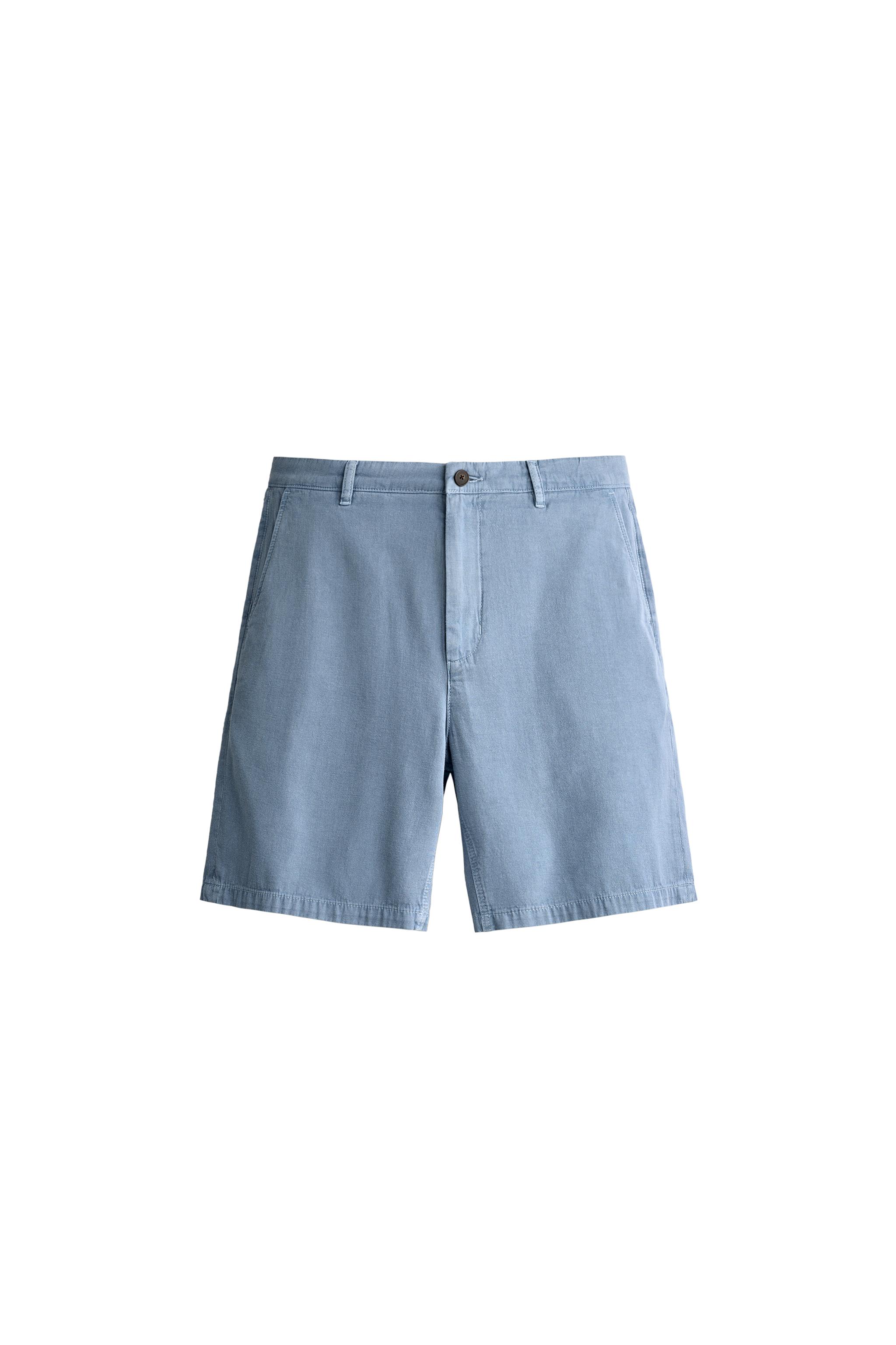 Бермуды классического кроя с эффектом варёнки — ZARA
