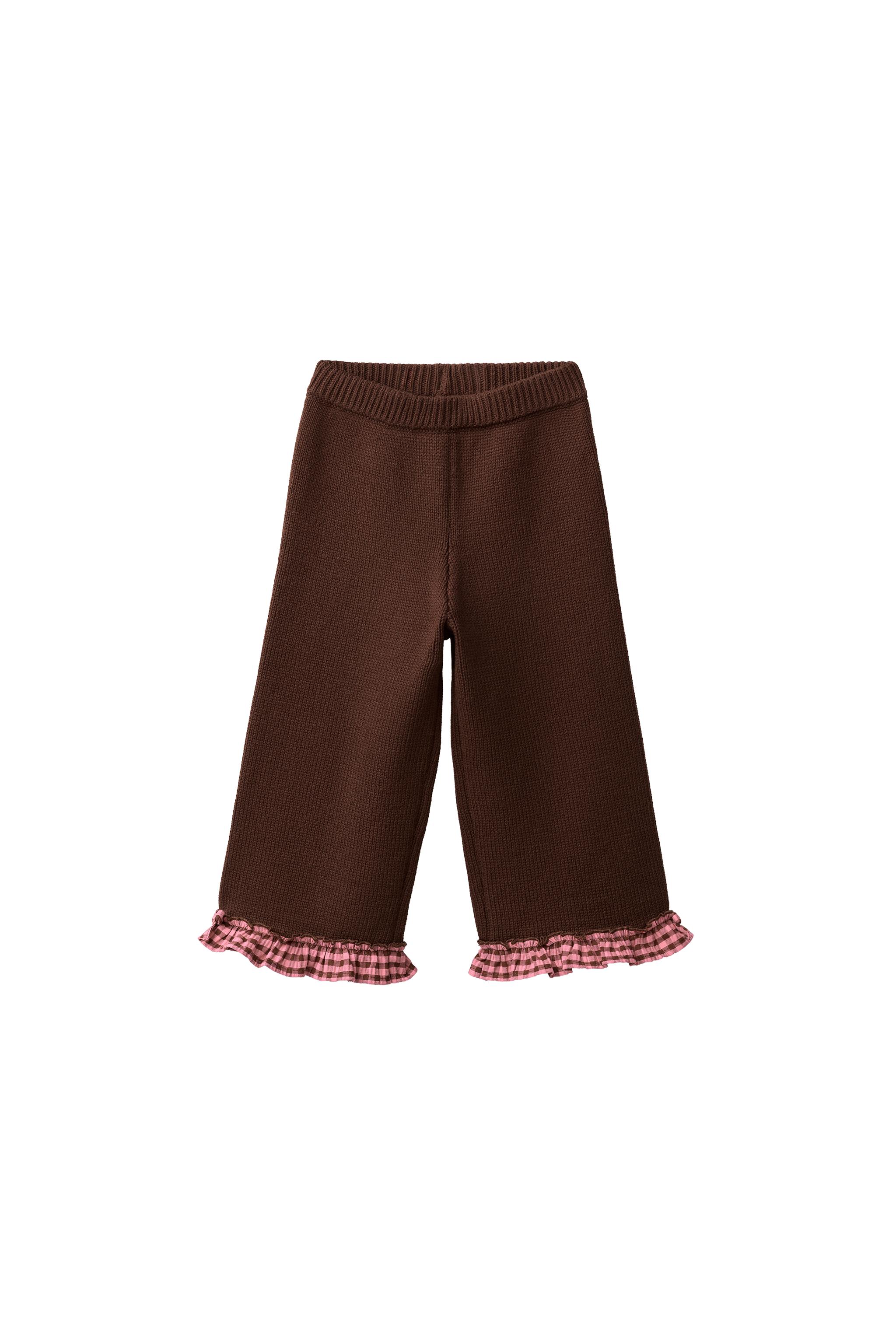 Кюлоты в мелкую клетку вязанные — ZARA