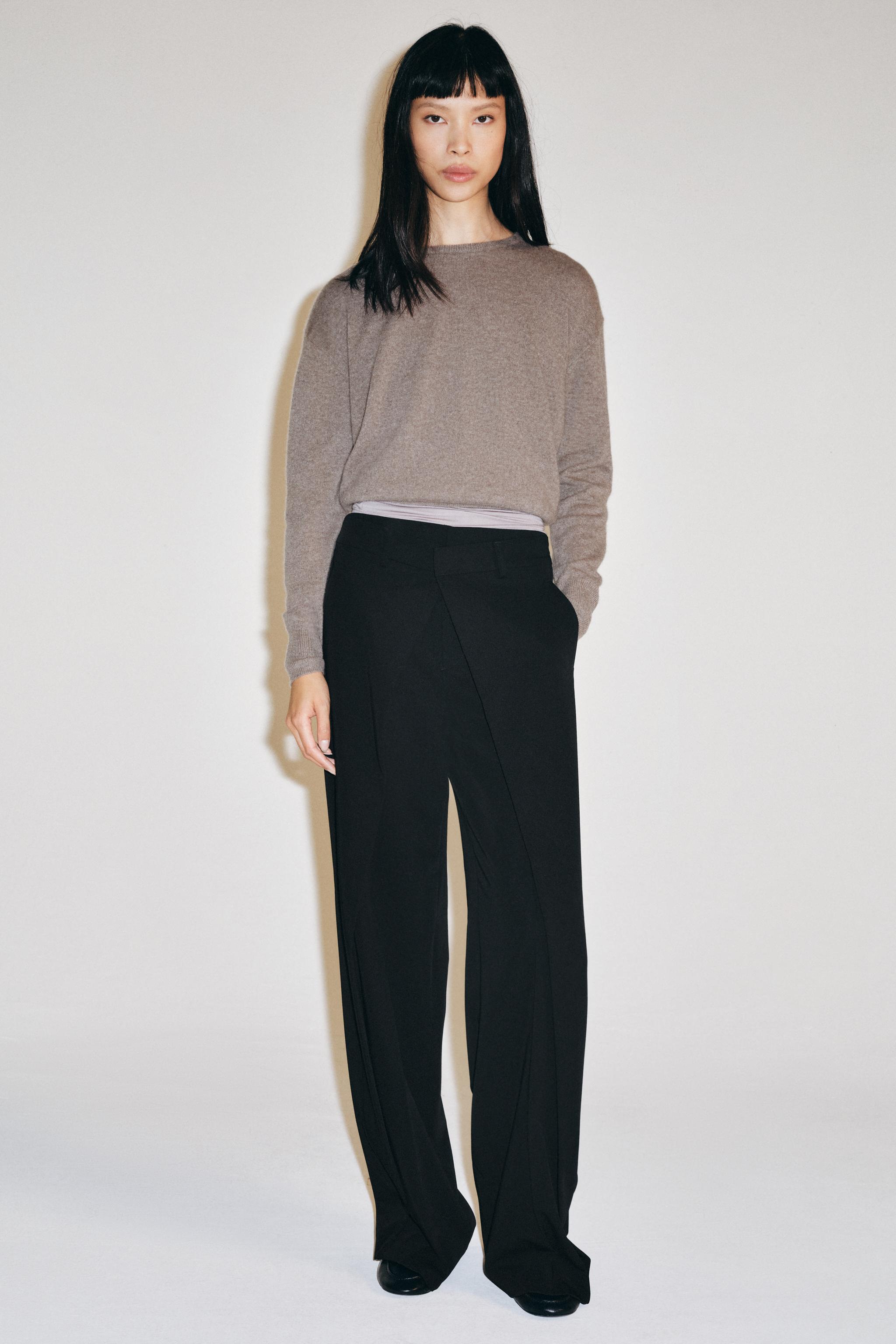 Брюки ZW COLLECTION с защипами спереди — ZARA