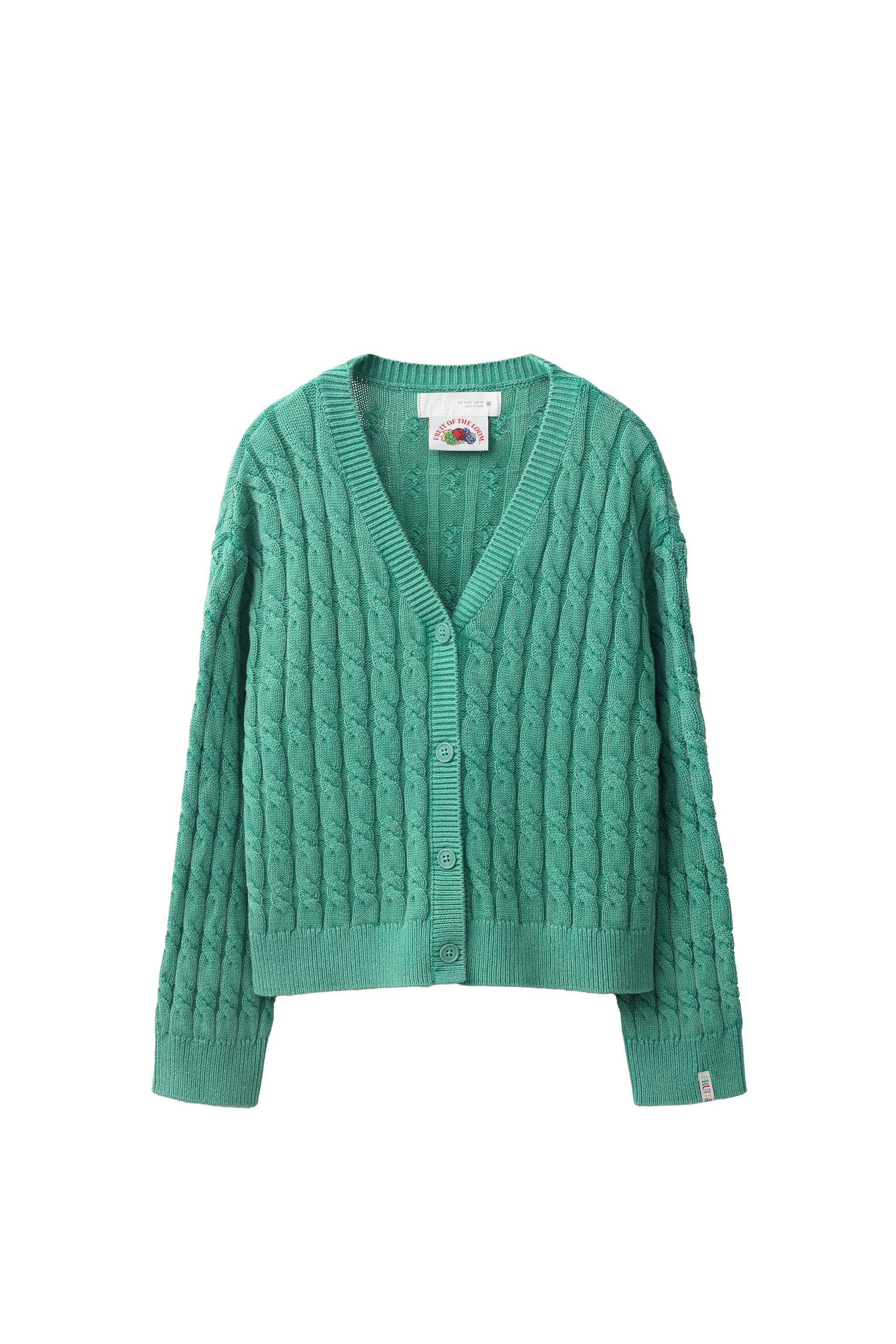 Кардиган с косами Fruit of the Loom™ — ZARA