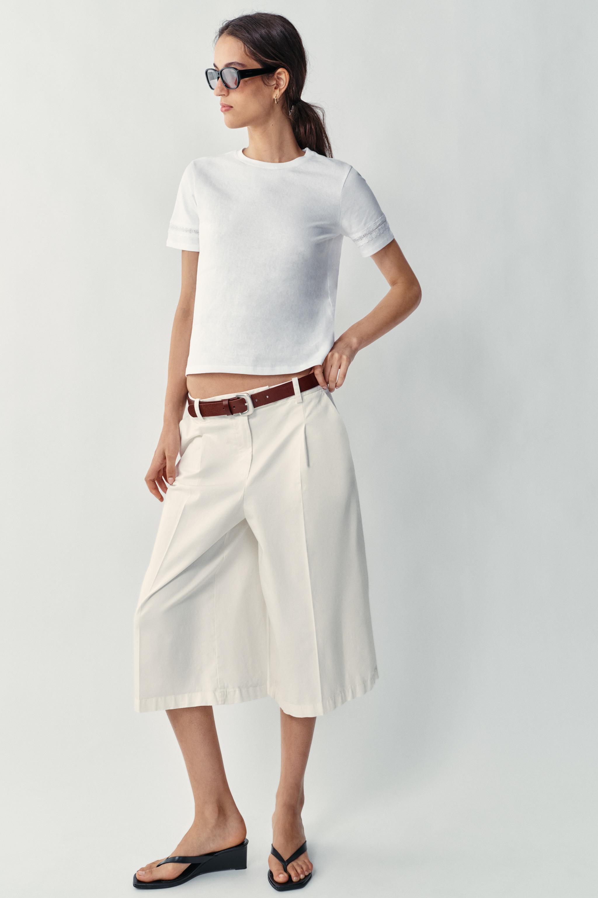 Футболка с коротким рукавом с кантом — ZARA
