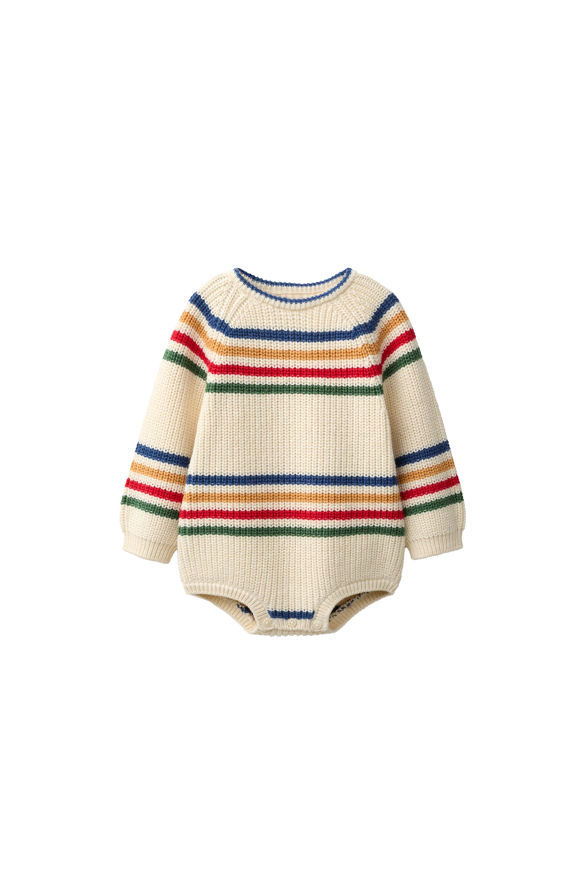 Боди из смесовой шерсти в полоску FRUIT OF THE LOOM™ — ZARA