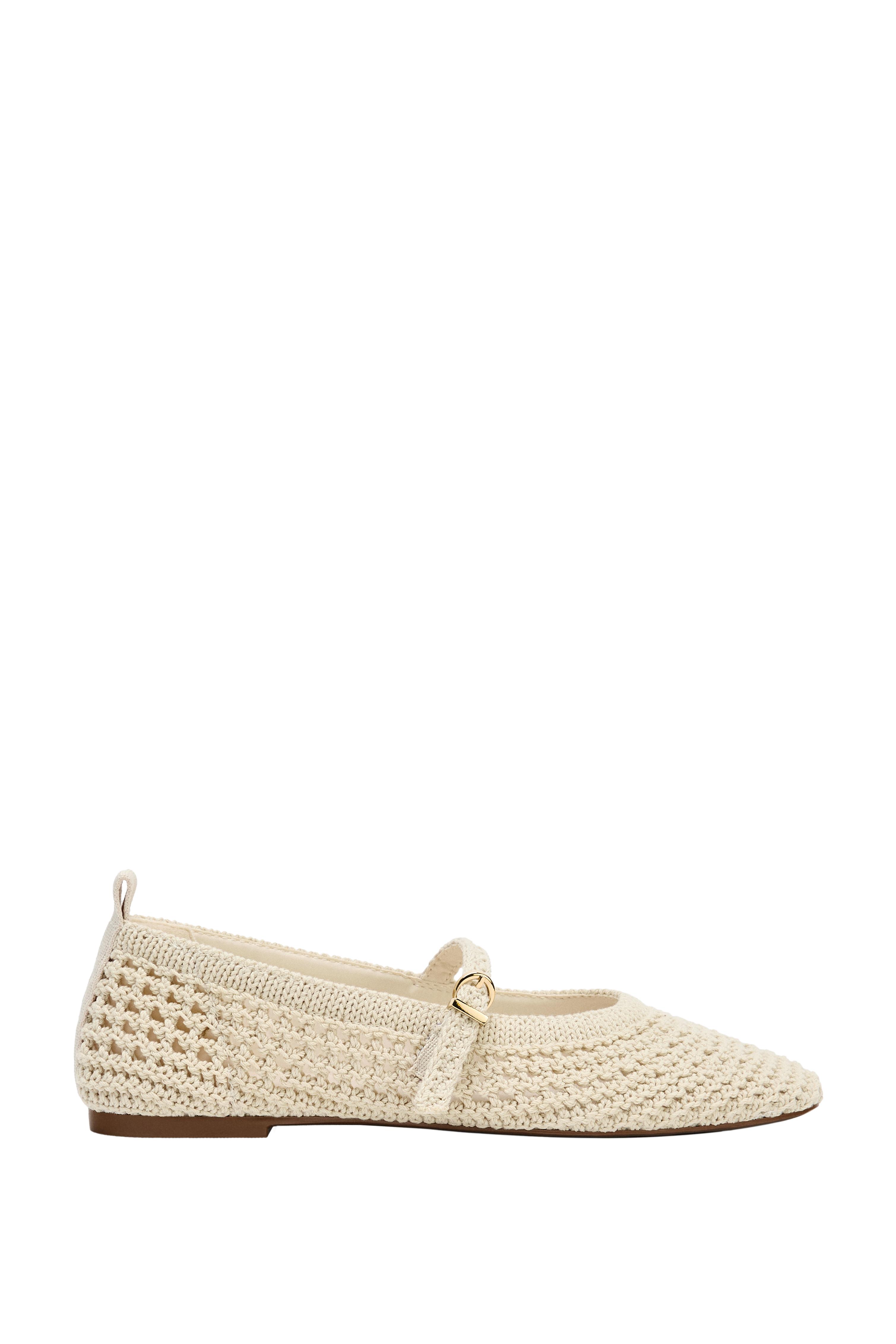ПЛОСКИЕ БАЛЕТКИ С ПЛЕТЕНЫМ ЭФФЕКТОМ — ZARA