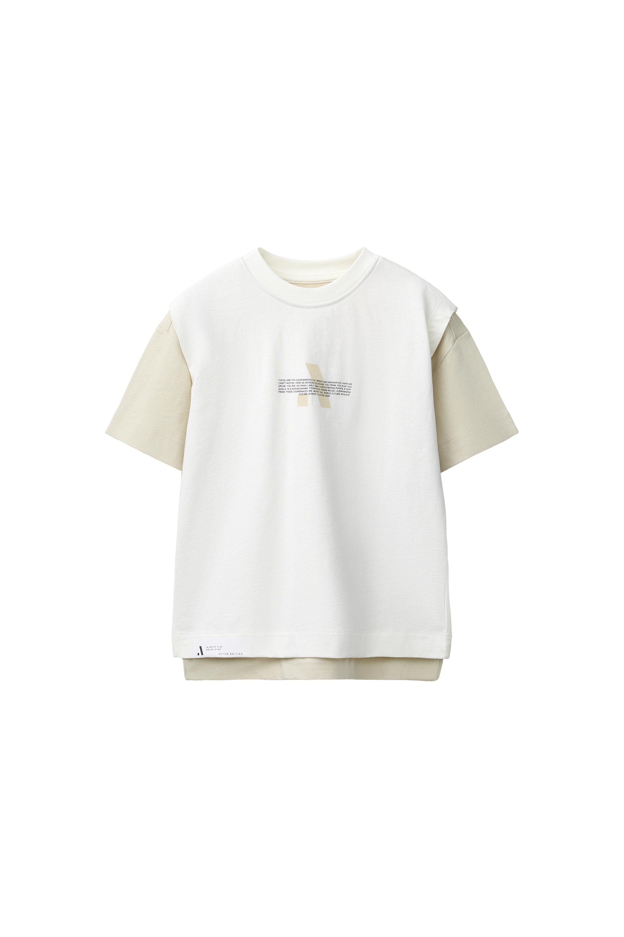 Футболка с двойным спортивным эффектом — ZARA