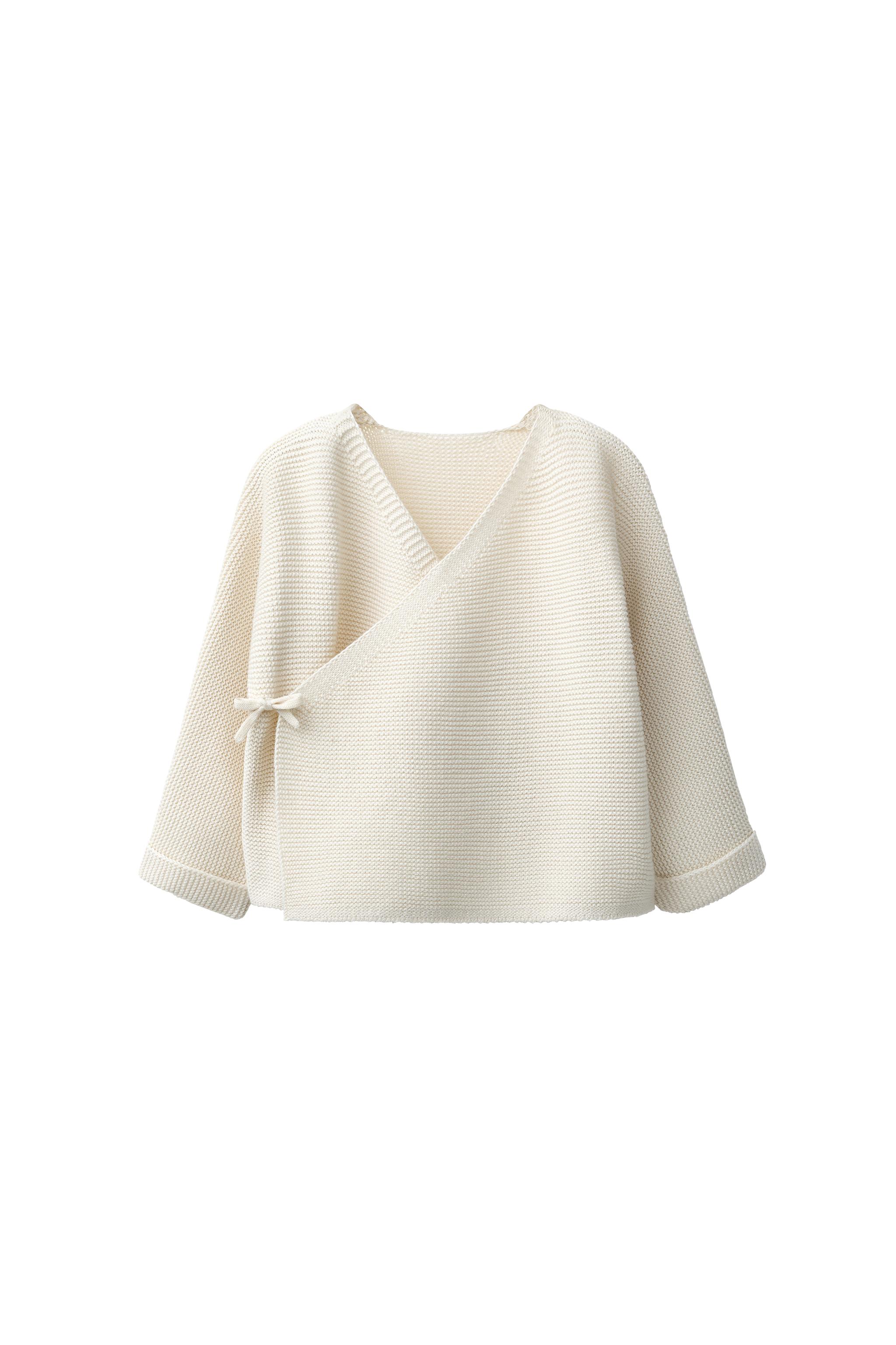 Кардиган на запа́х из трикотажного интерлока — ZARA