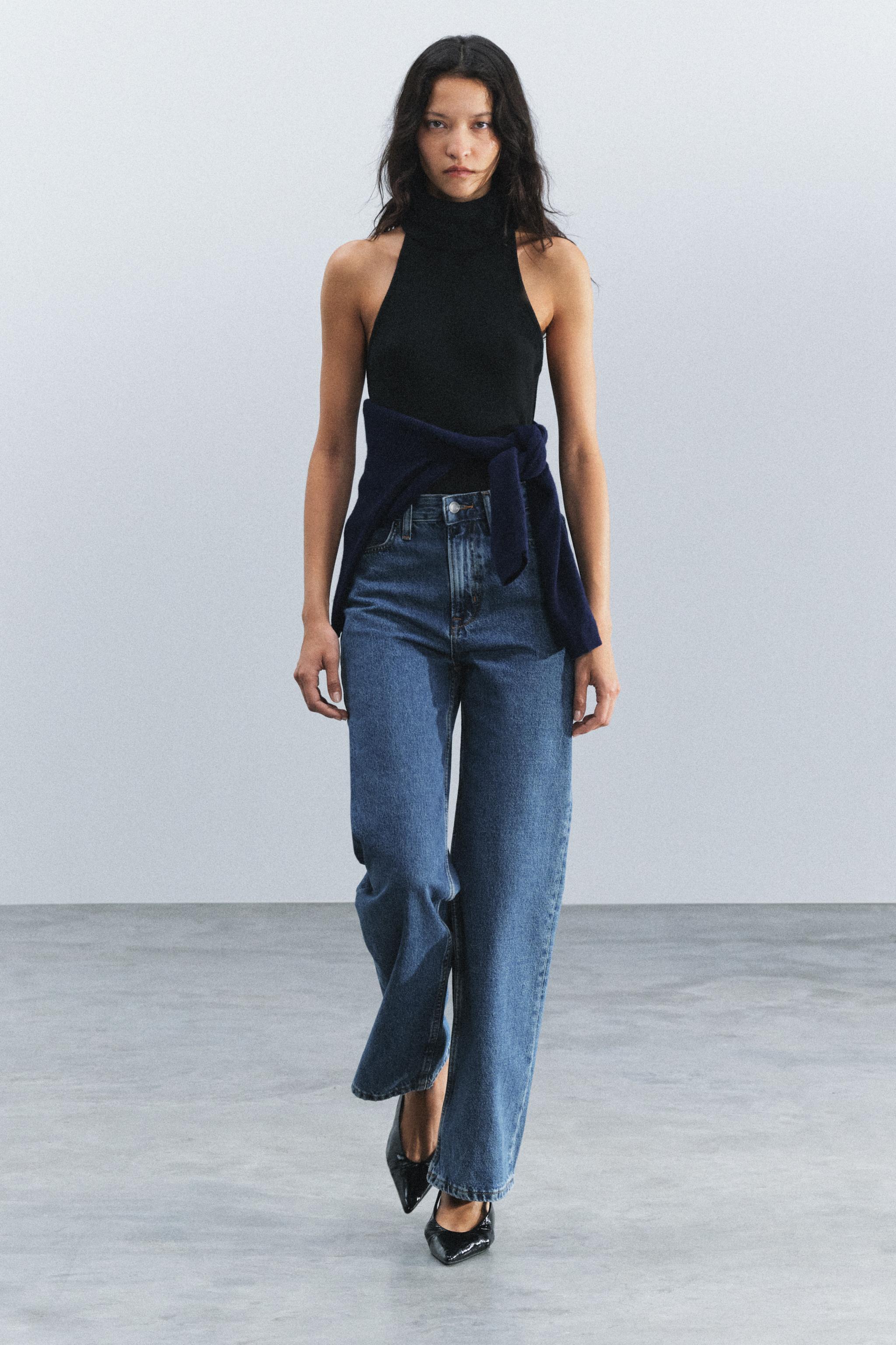 ZW COLLECTION STRAIGHT-LEG HIGH-WAIST JEANS — ZARA