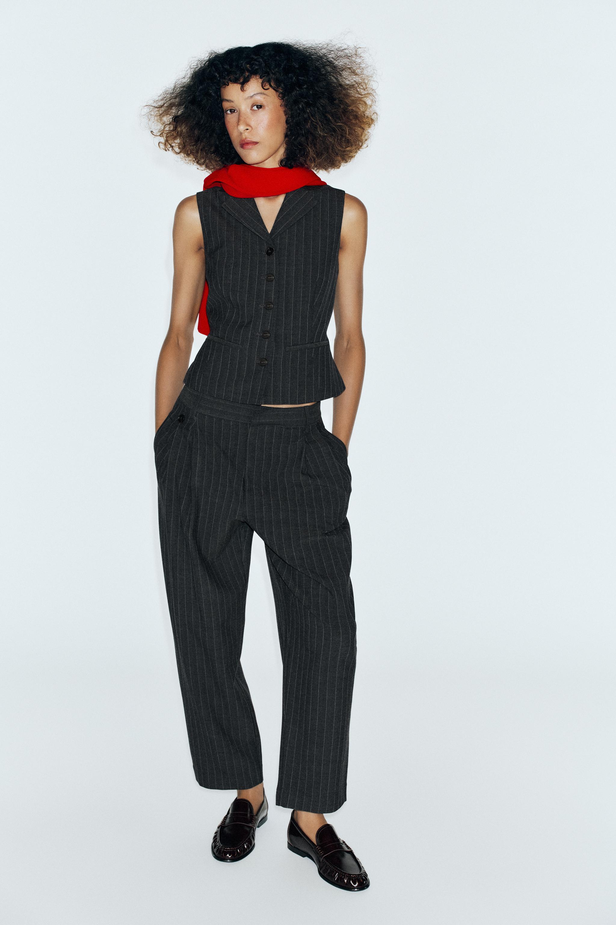 Жилет в тонкую полоску — ZARA
