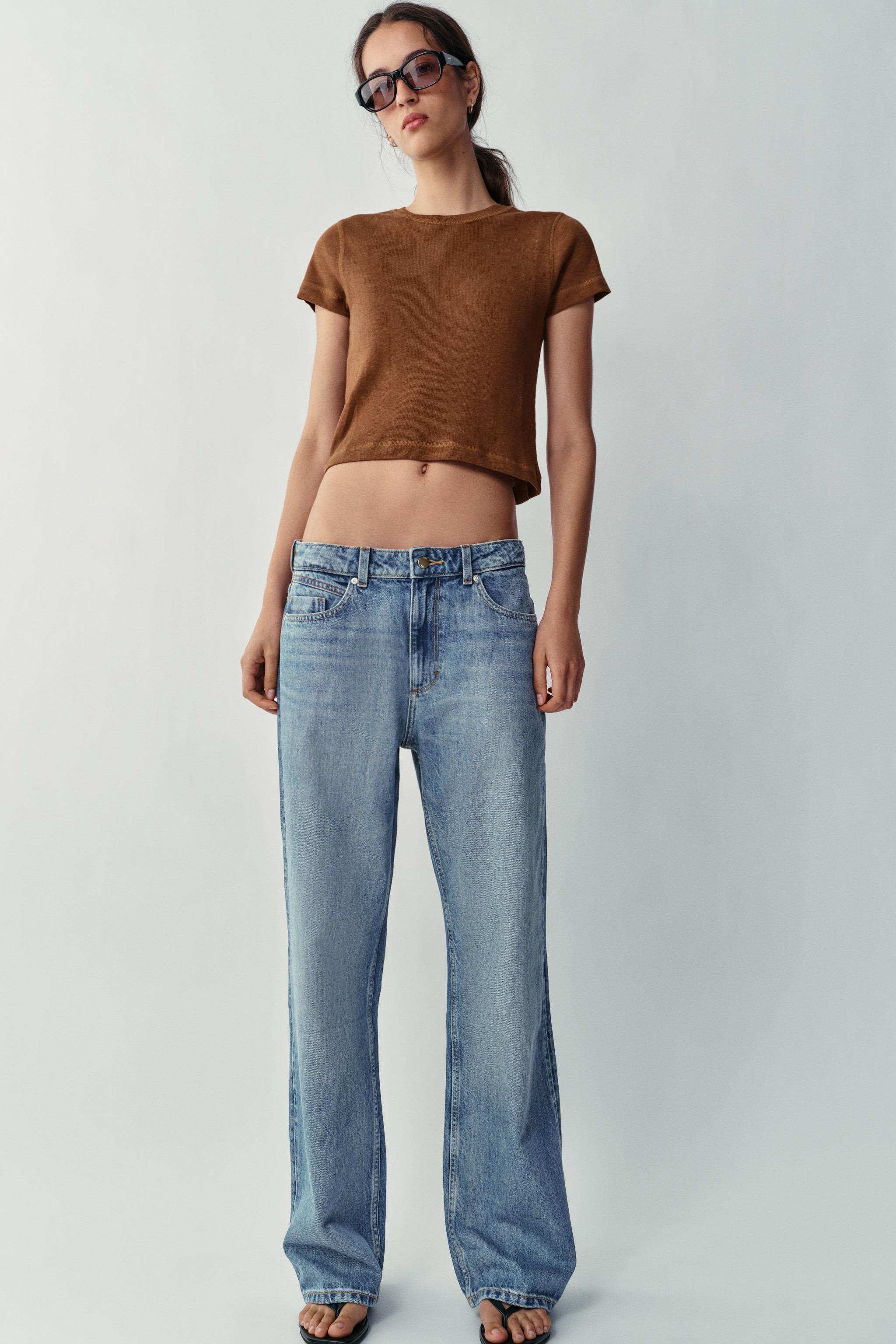Футболка с коротким рукавом из фактурной ткани — ZARA