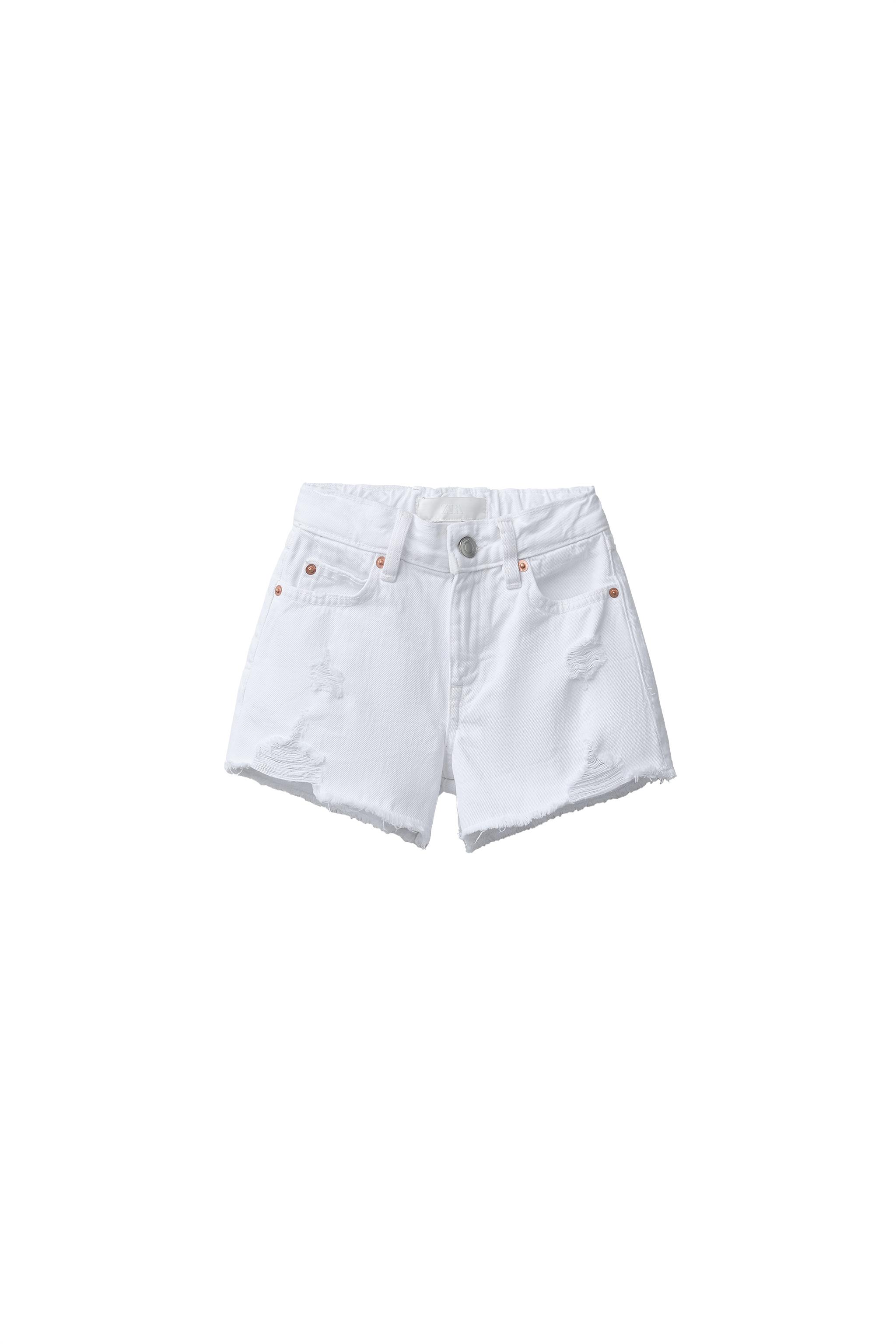 Потёртые бермуды из денима — ZARA