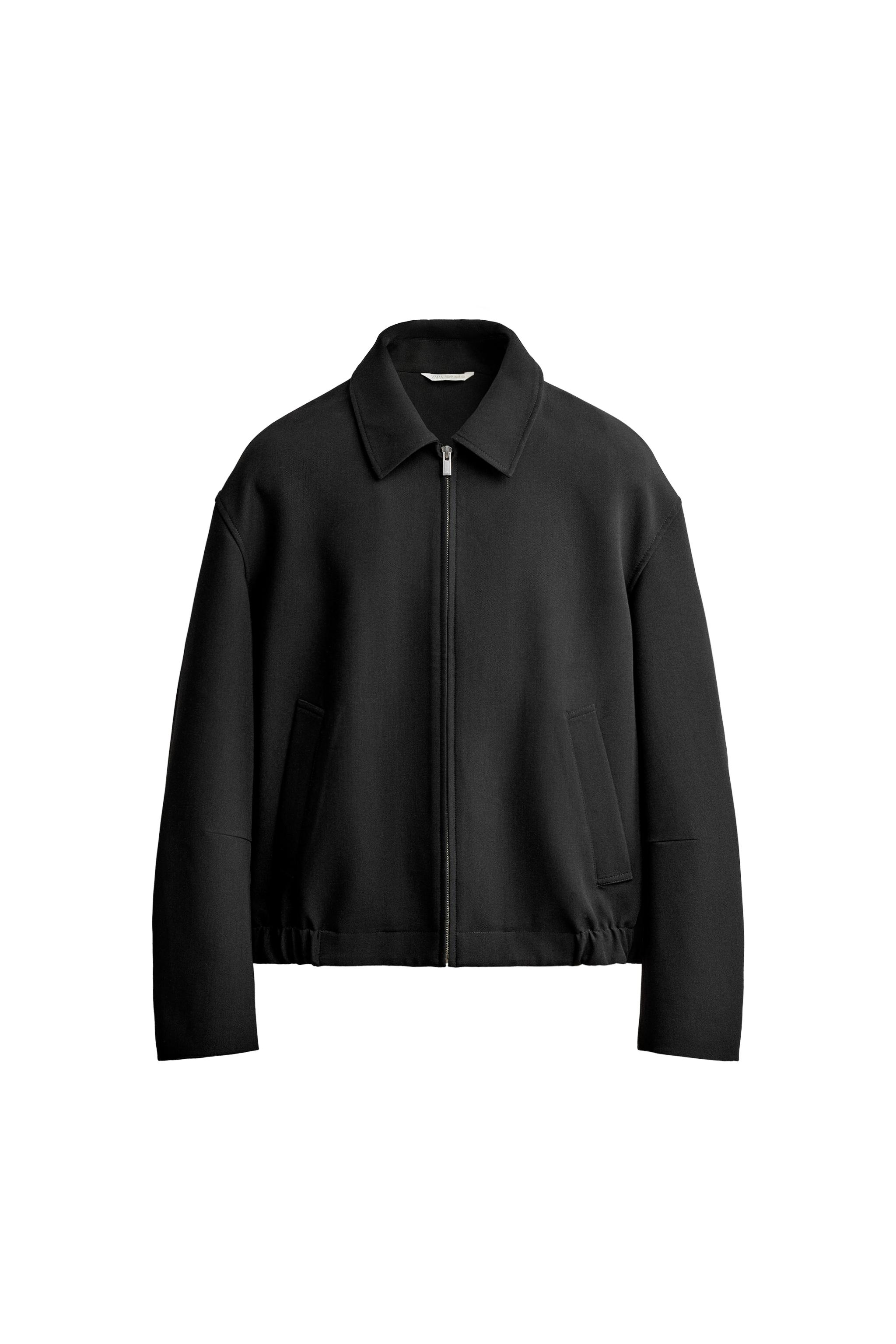 Куртка свободного кроя с складками — ZARA