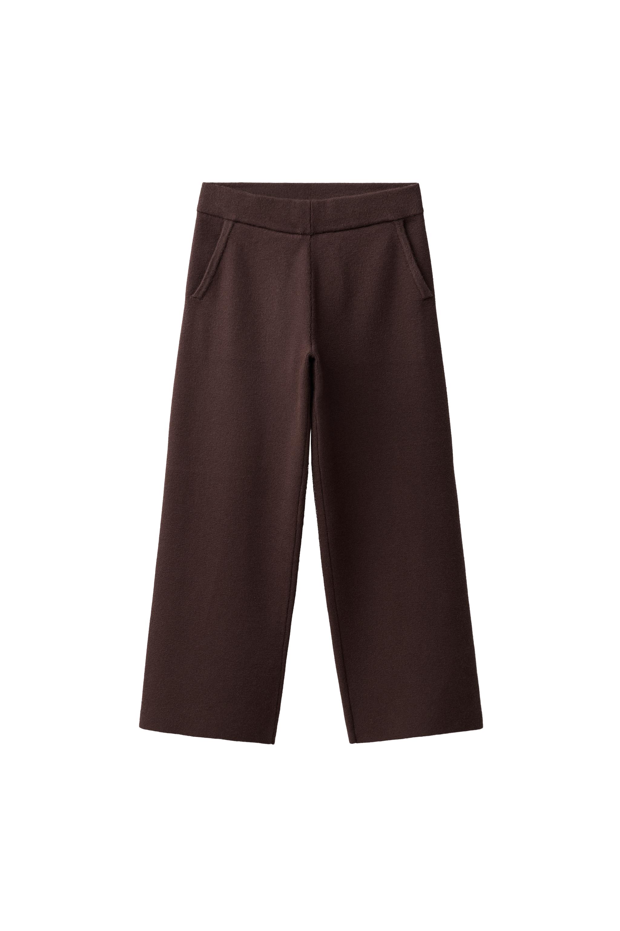 Брюки из трикотажа с широкими штанинами — ZARA