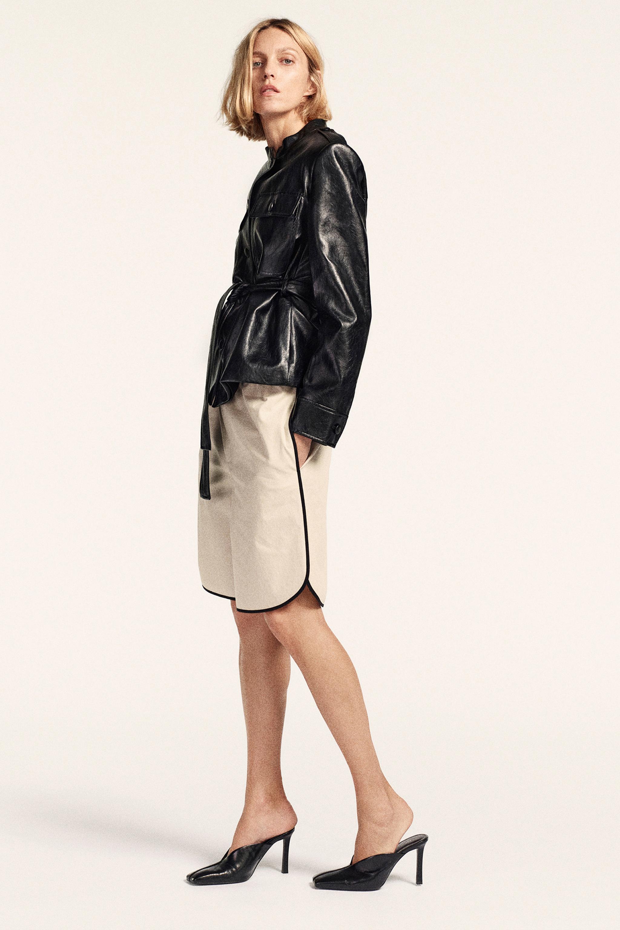 ШОРТЫ С КОНТРАСТНОЙ ОТДЕЛКОЙ — ZW COLLECTION — ZARA