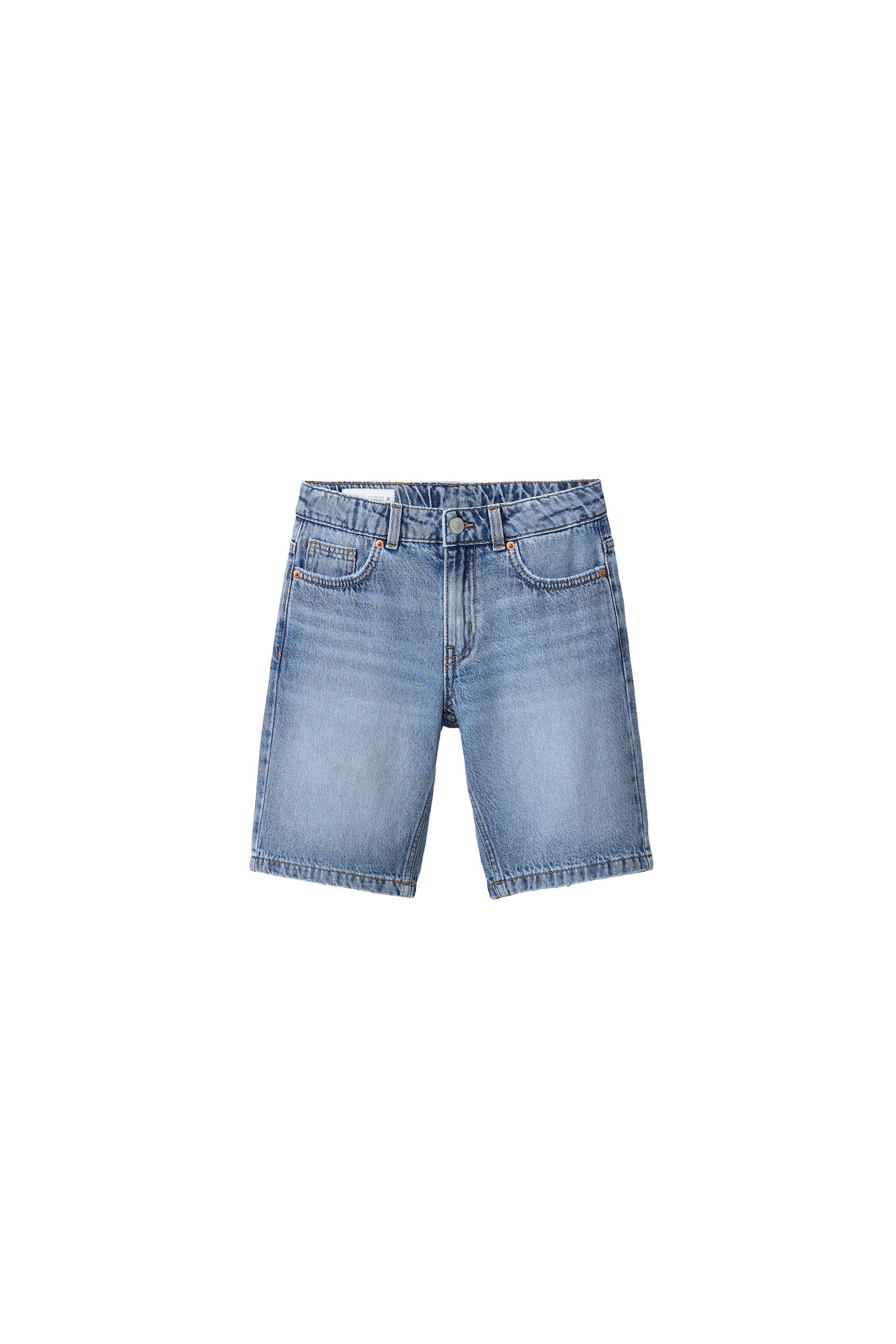 Бермуды из денима с прямыми штанинами — ZARA