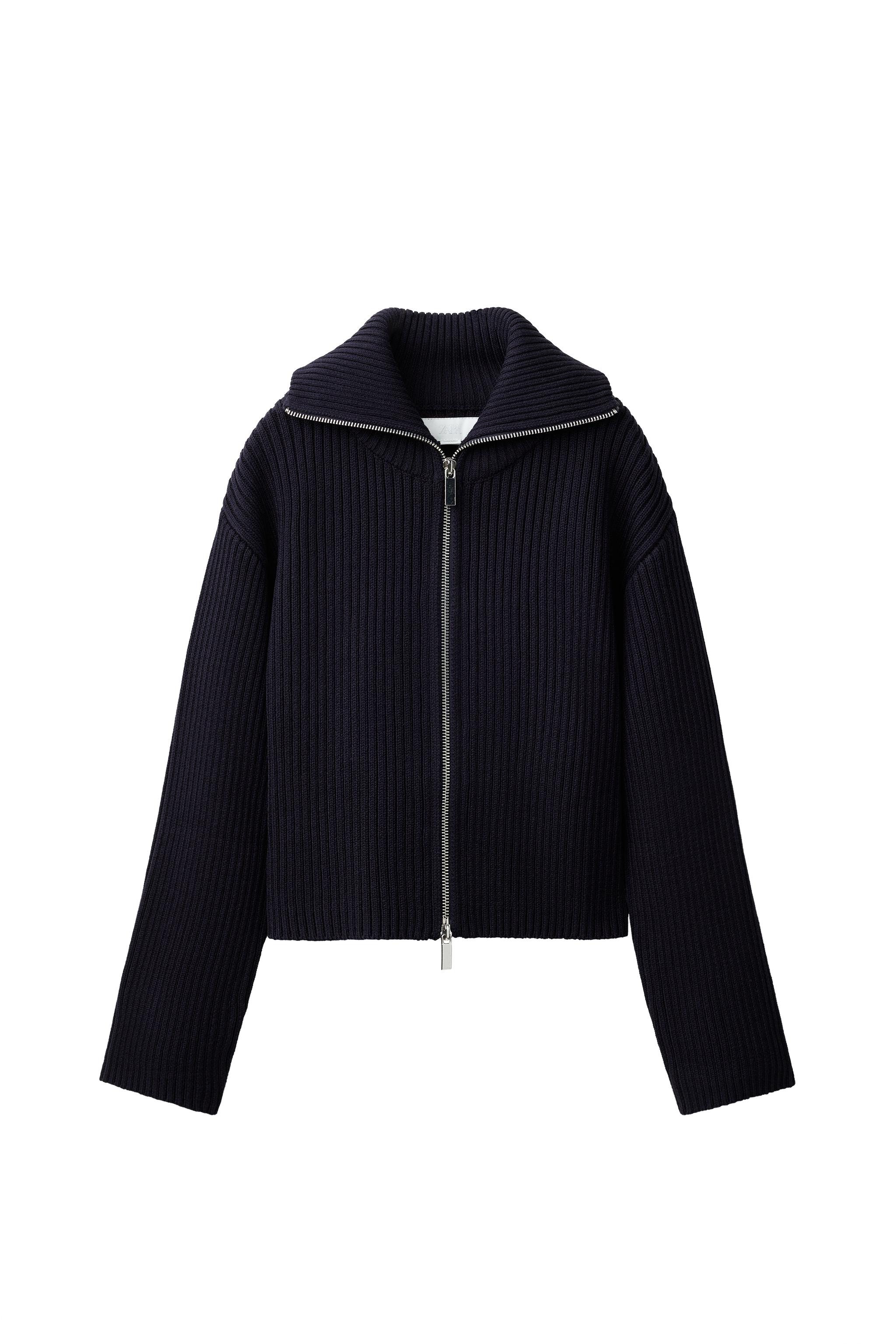 Кардиган из ребристого трикотажа — ZARA