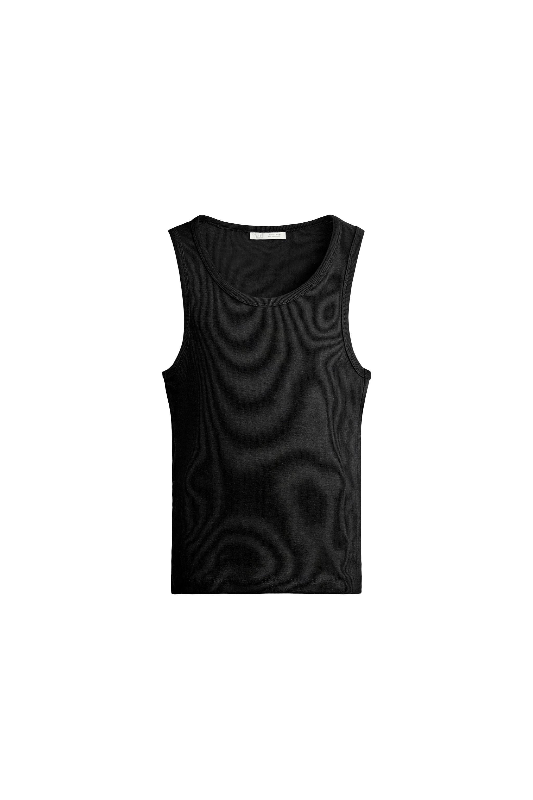 Базовая майка из рубчатой ткани — ZARA
