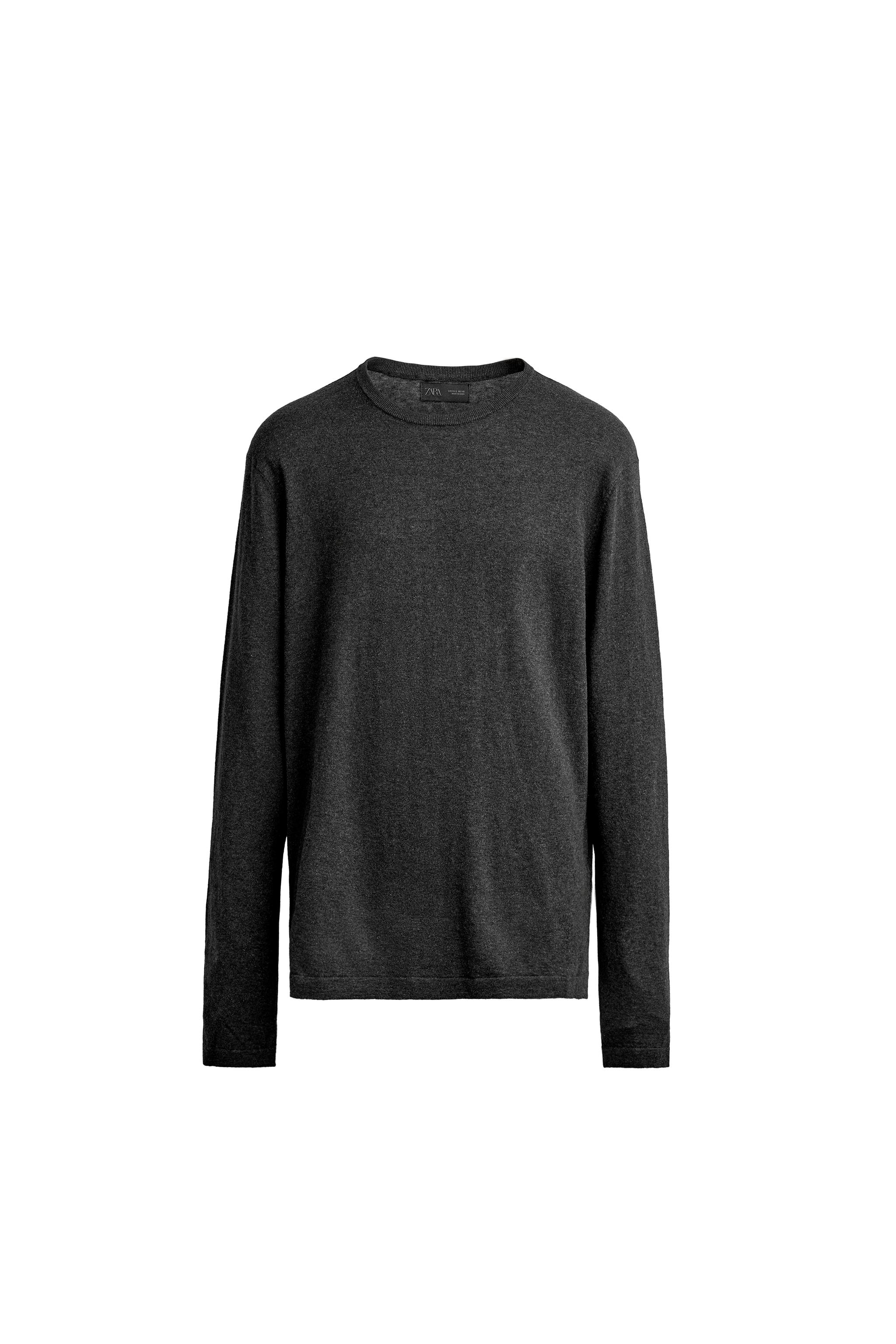 Джемпер классического кроя из хлопка с кашмиром — ZARA