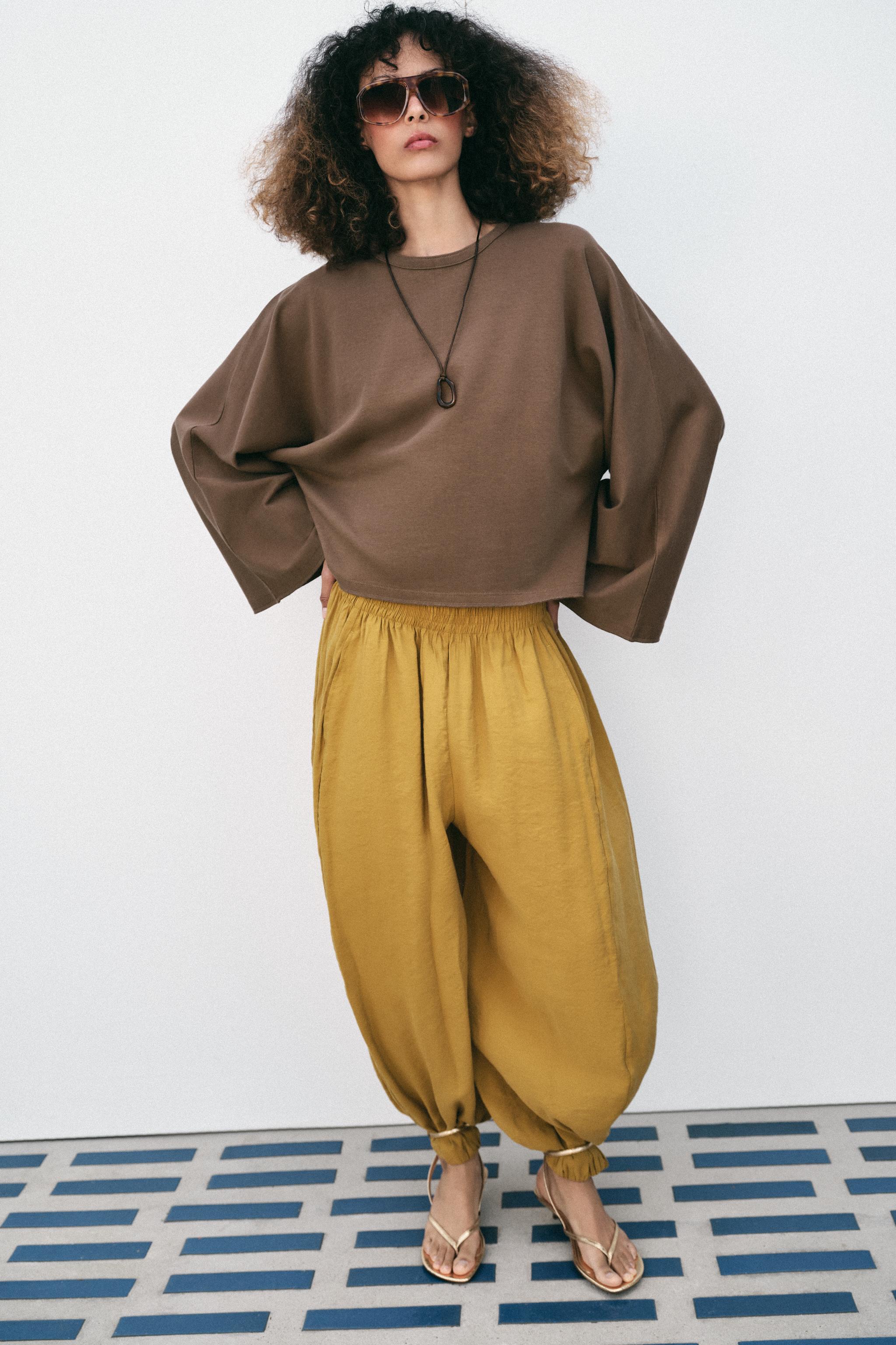 Брюки-шаровары свободного кроя — ZARA