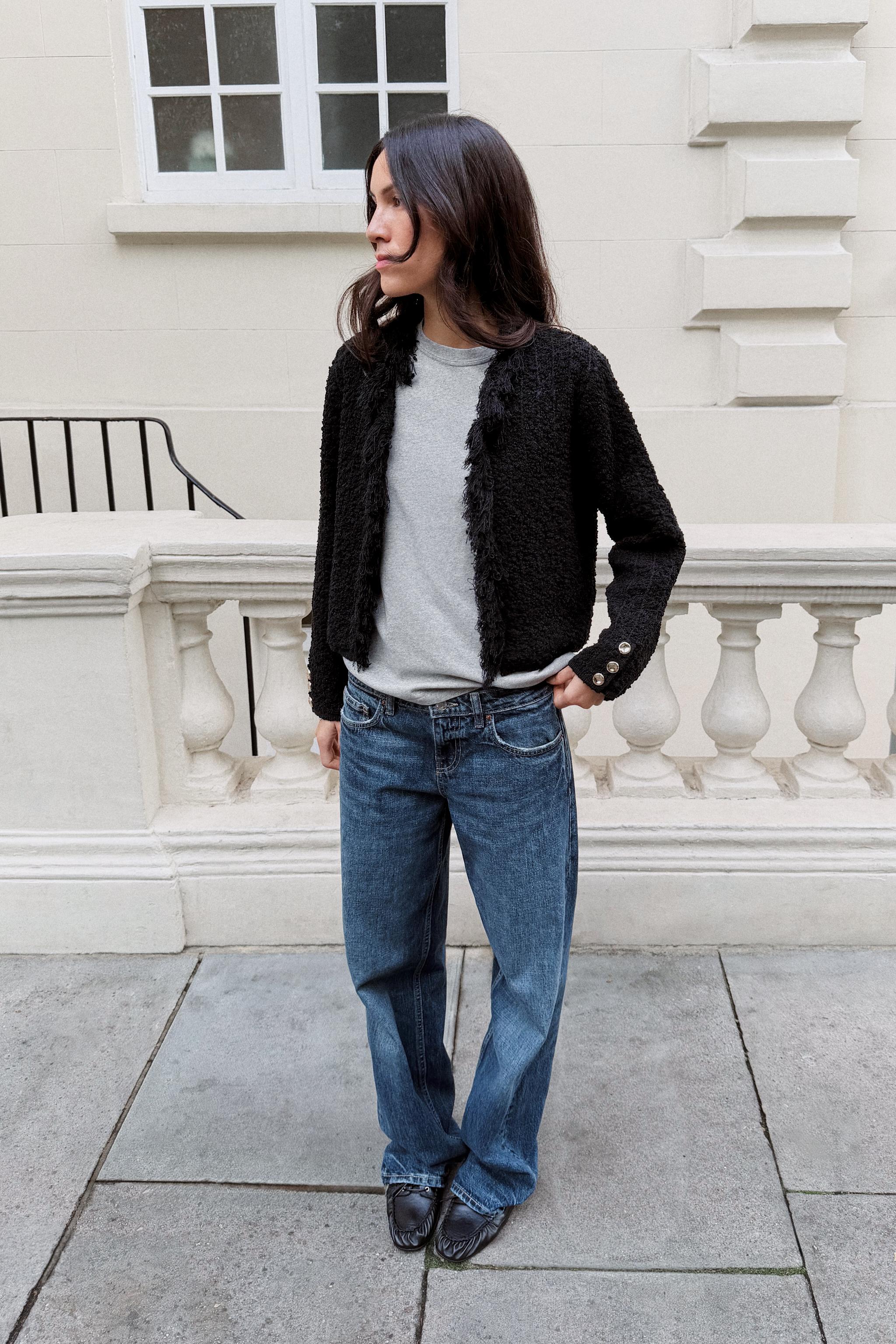 STRUCTURED FLEECE CARDINGAN — ZARA