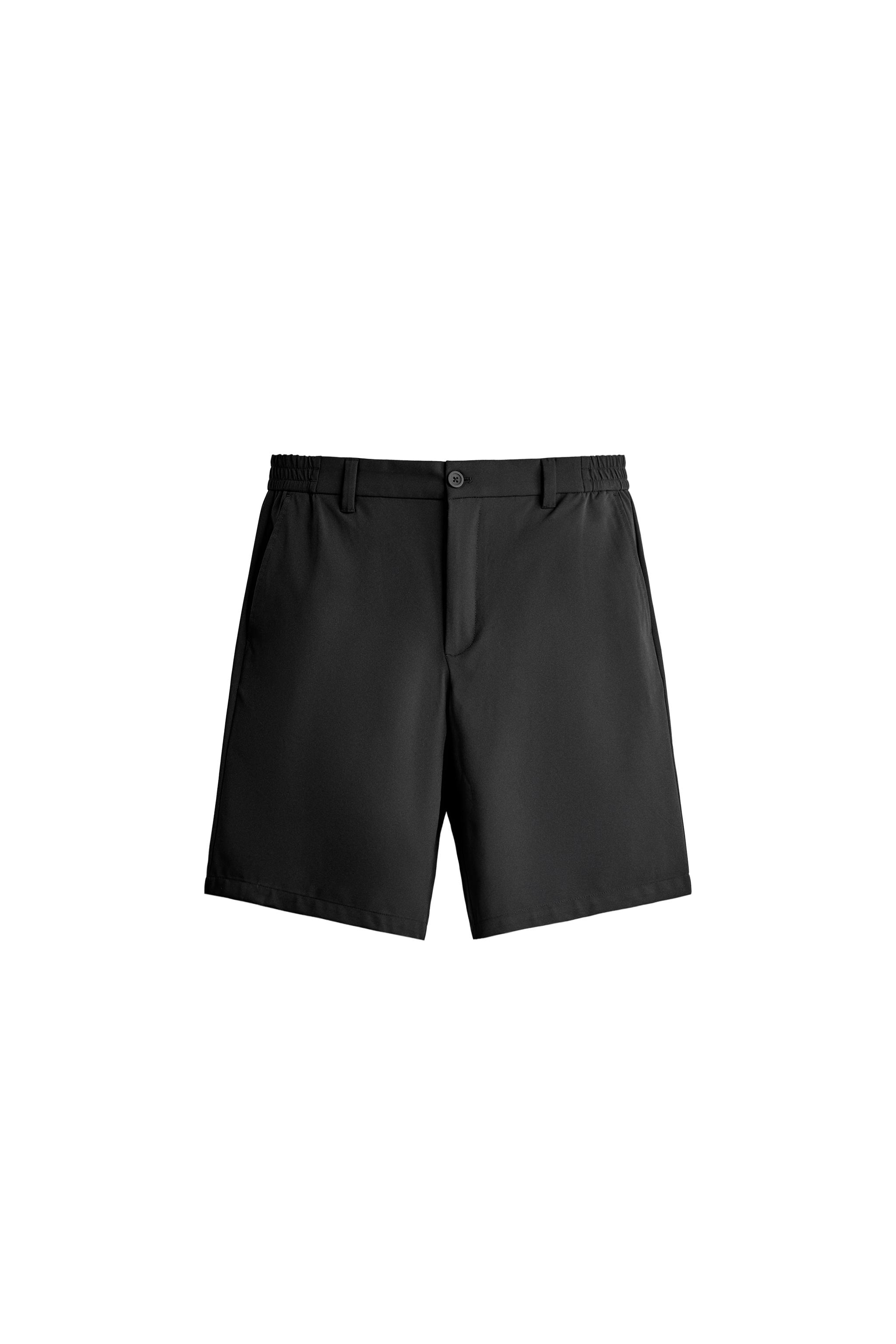 Бермуды комфортного кроя из технологичной ткани — ZARA