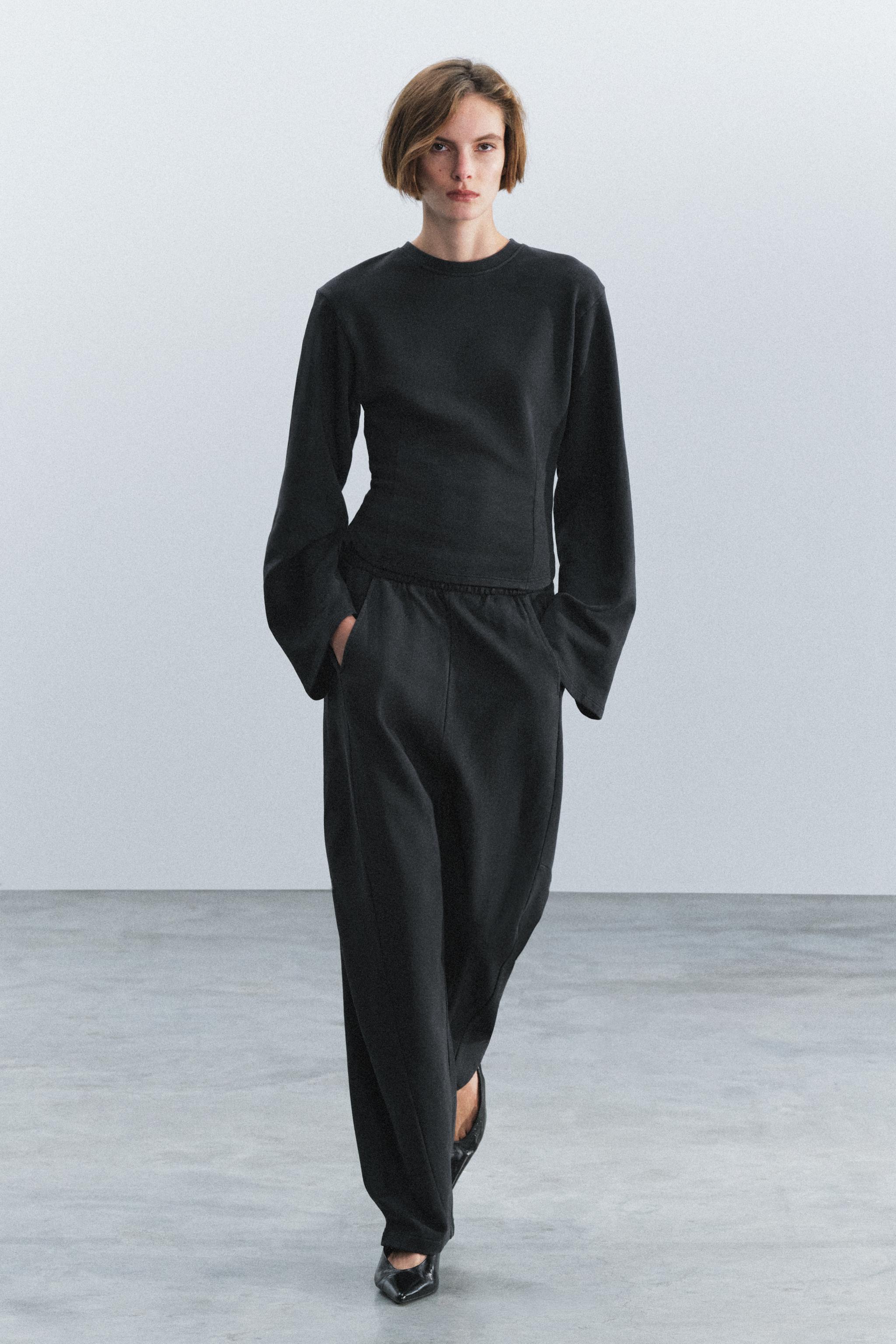 LONG SLEEVE SWEATSHIRT — ZARA