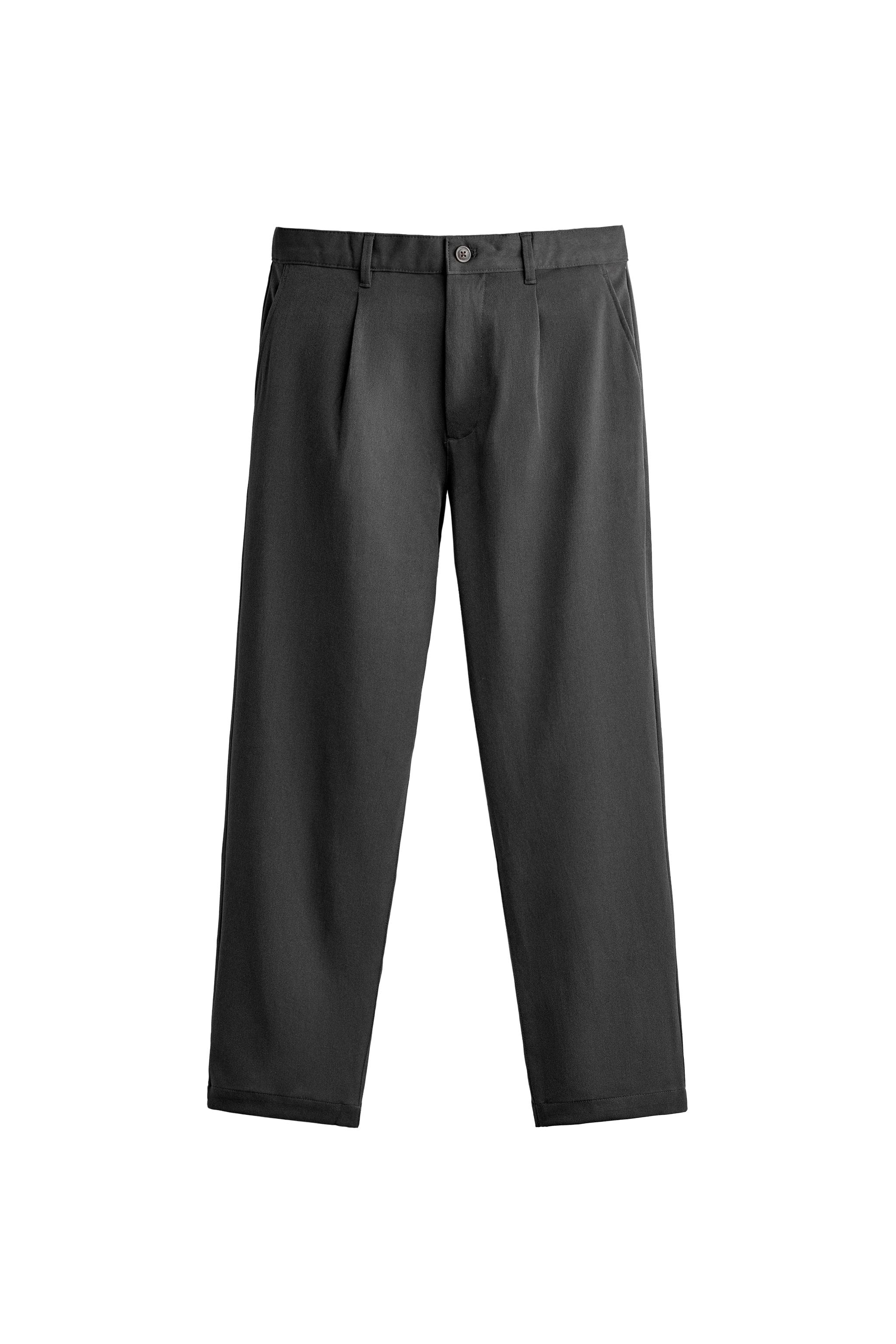 Брюки свободного кроя в складку — ZARA
