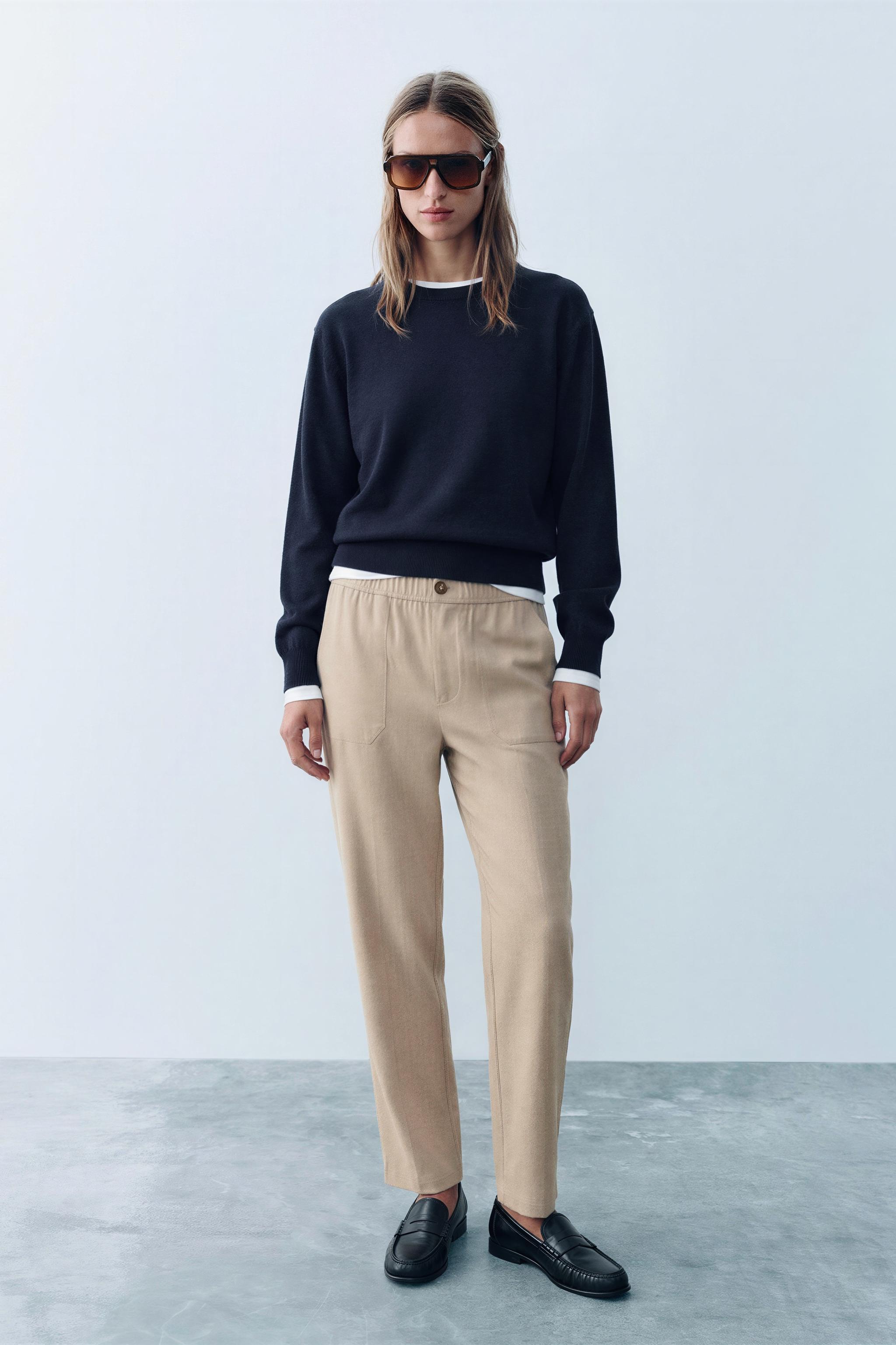 Брюки на эластичном поясе — ZARA