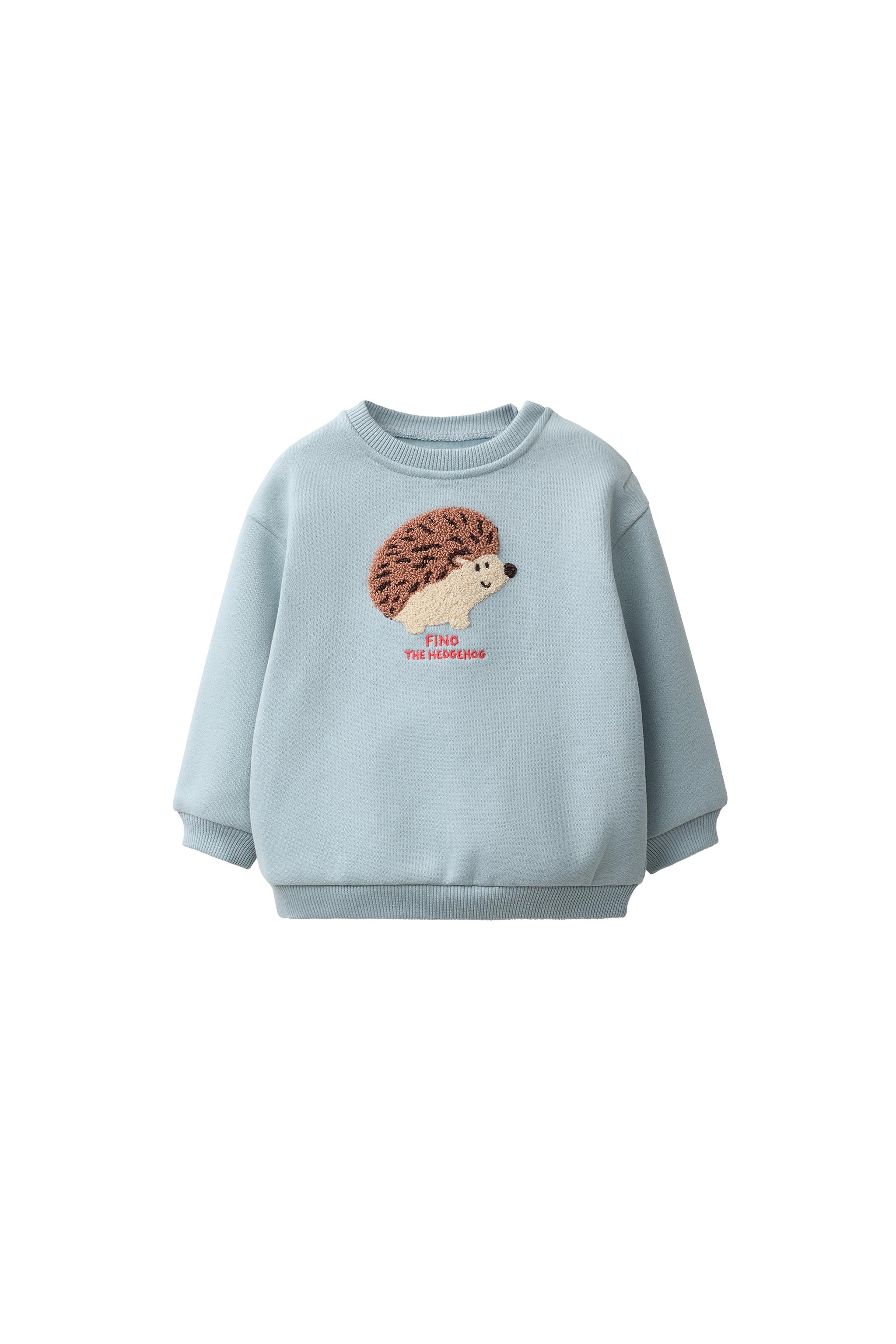 HEDGEHOG EMBROIDERED SWEATSHIRT — ZARA