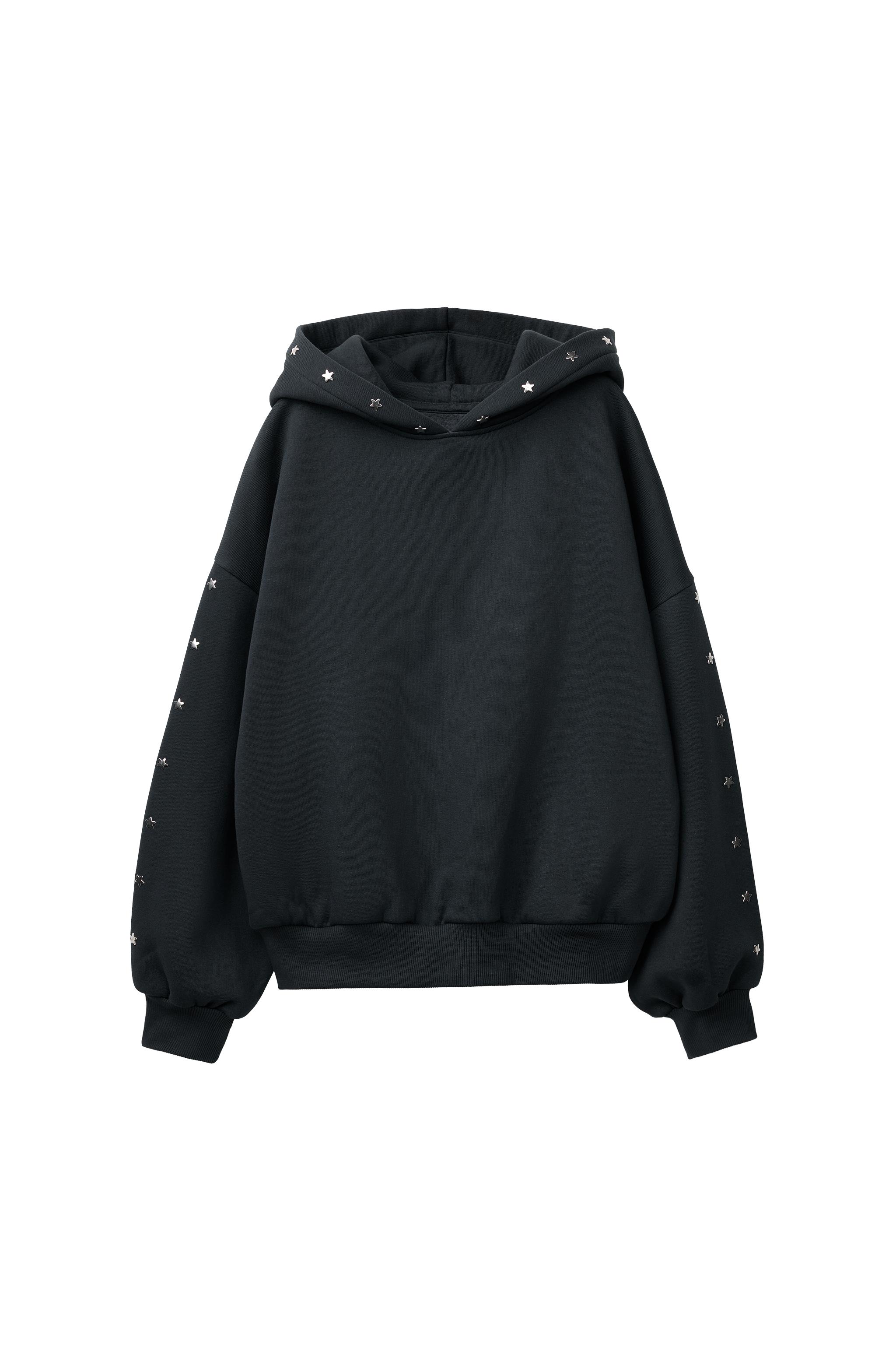 STAR STUD HOODIE — ZARA