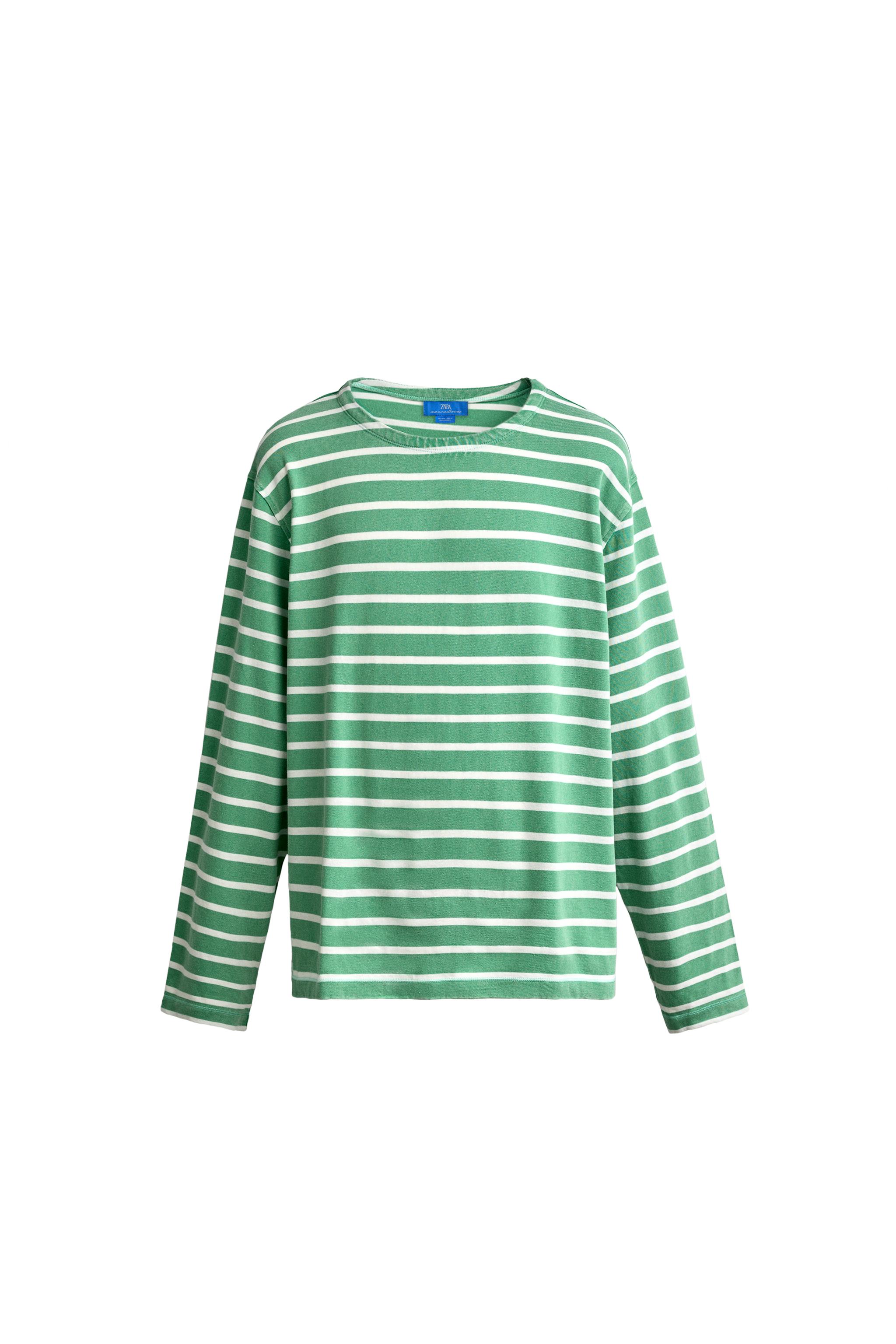 Футболка в полоску из жаккардовой ткани AARON LEVINE X ZARA — ZARA