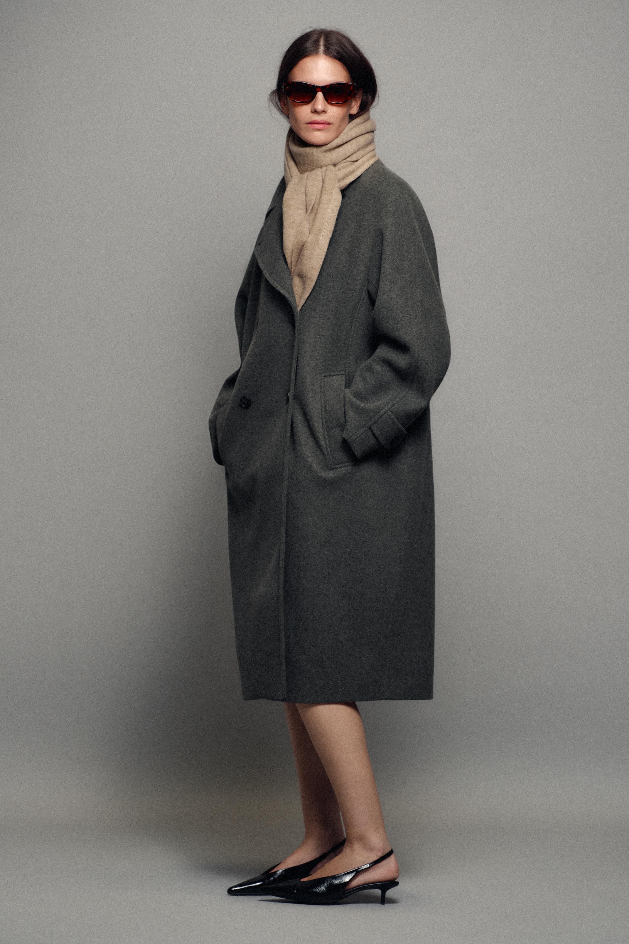 Однотонный базовый шарф — ZARA